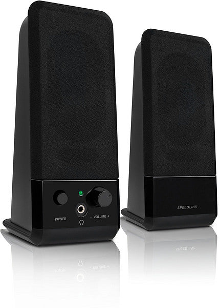 SPEEDLINK SL8004BK Event – PC-Lautsprecher – 2.0, 5 W, USB/3,5 mm – Schwarz