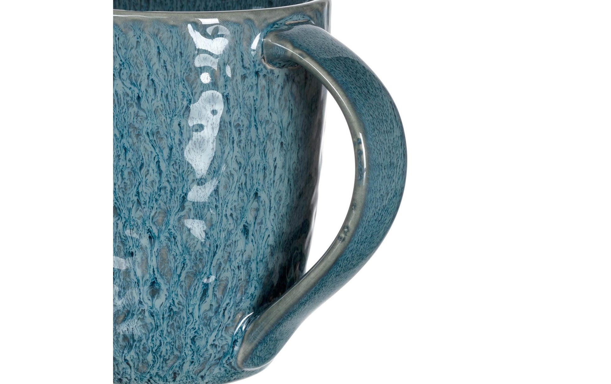 LEONARDO Matera Cappuccinotasse – 0,43 l, Keramik, Blau, mit Henkel, mikrowellenfest, spülmaschinenfest, 6 Stück