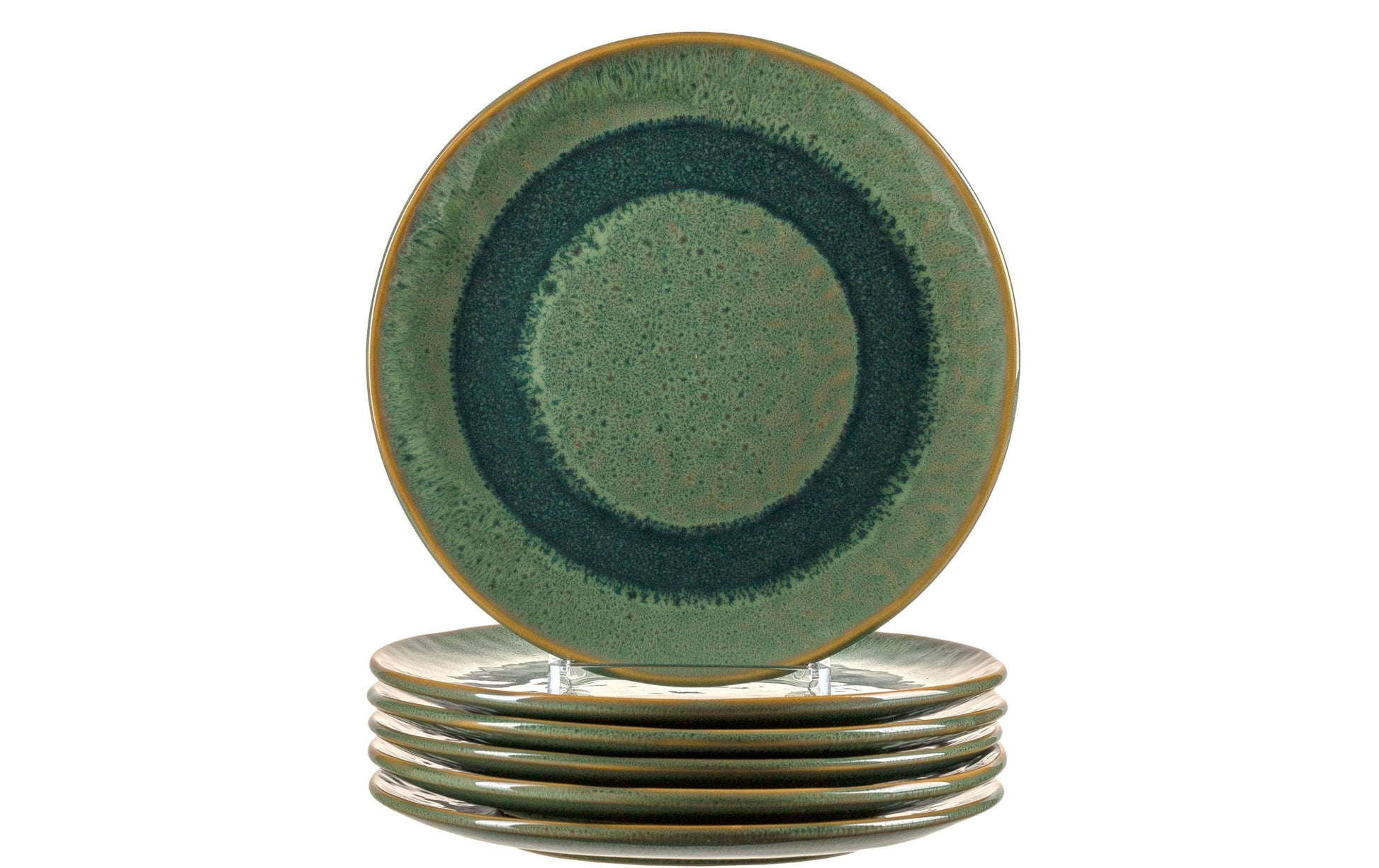 LEONARDO Speiseteller – Keramik, grün, spülmaschinenfest, mikrowellenfest, 6 Stück
