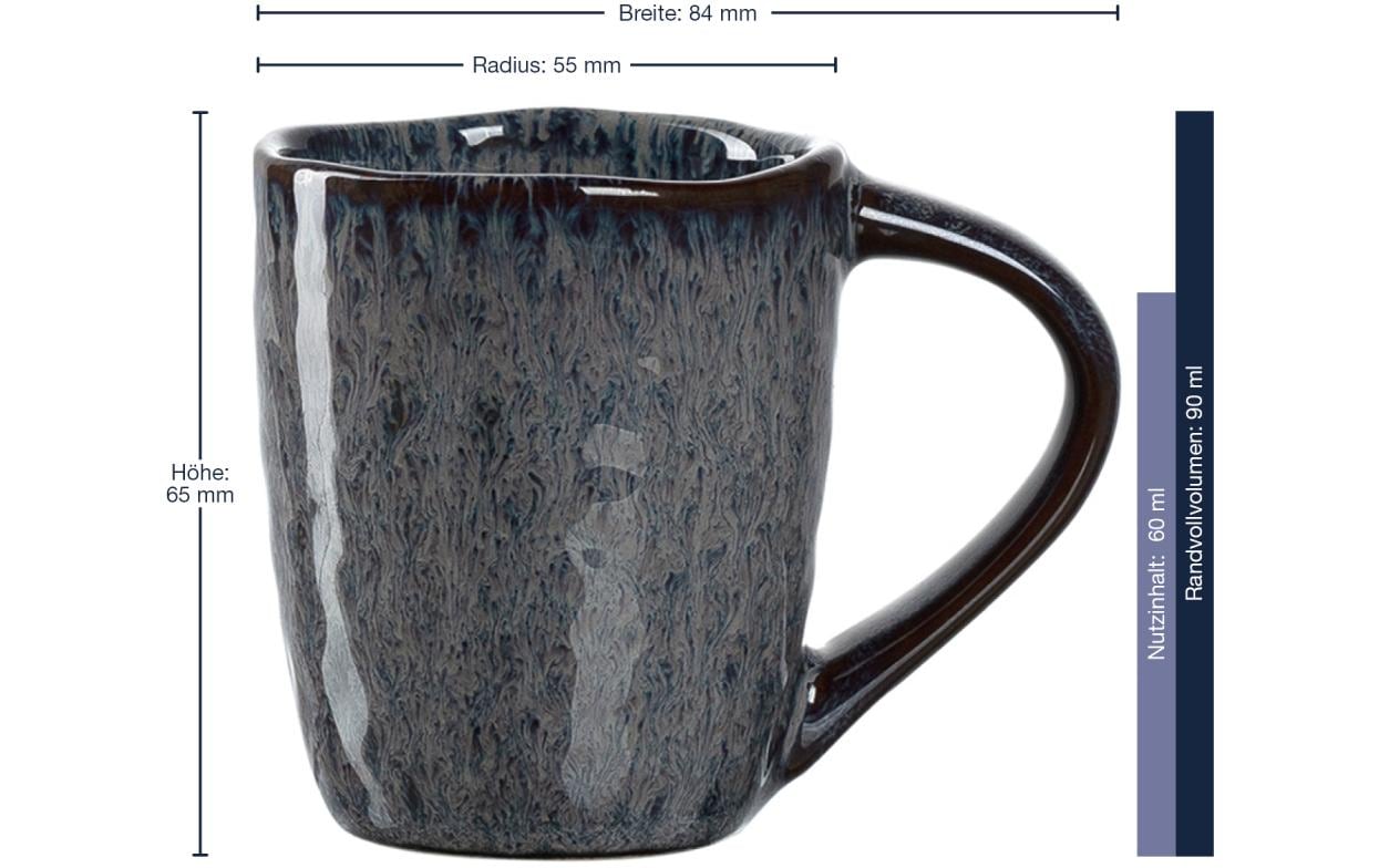 LEONARDO Matera Espressotasse – 0,09 l, Keramik, Anthrazit, spülmaschinen- und mikrowellengeeignet, 4 Stück