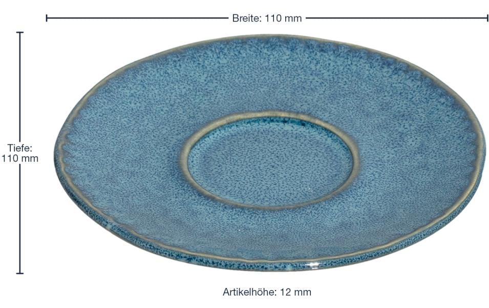 Leonardo Matera Unterteller – Keramik, Blau, Spülmaschinenfest, Mikrowellengeeignet, 4 Stück