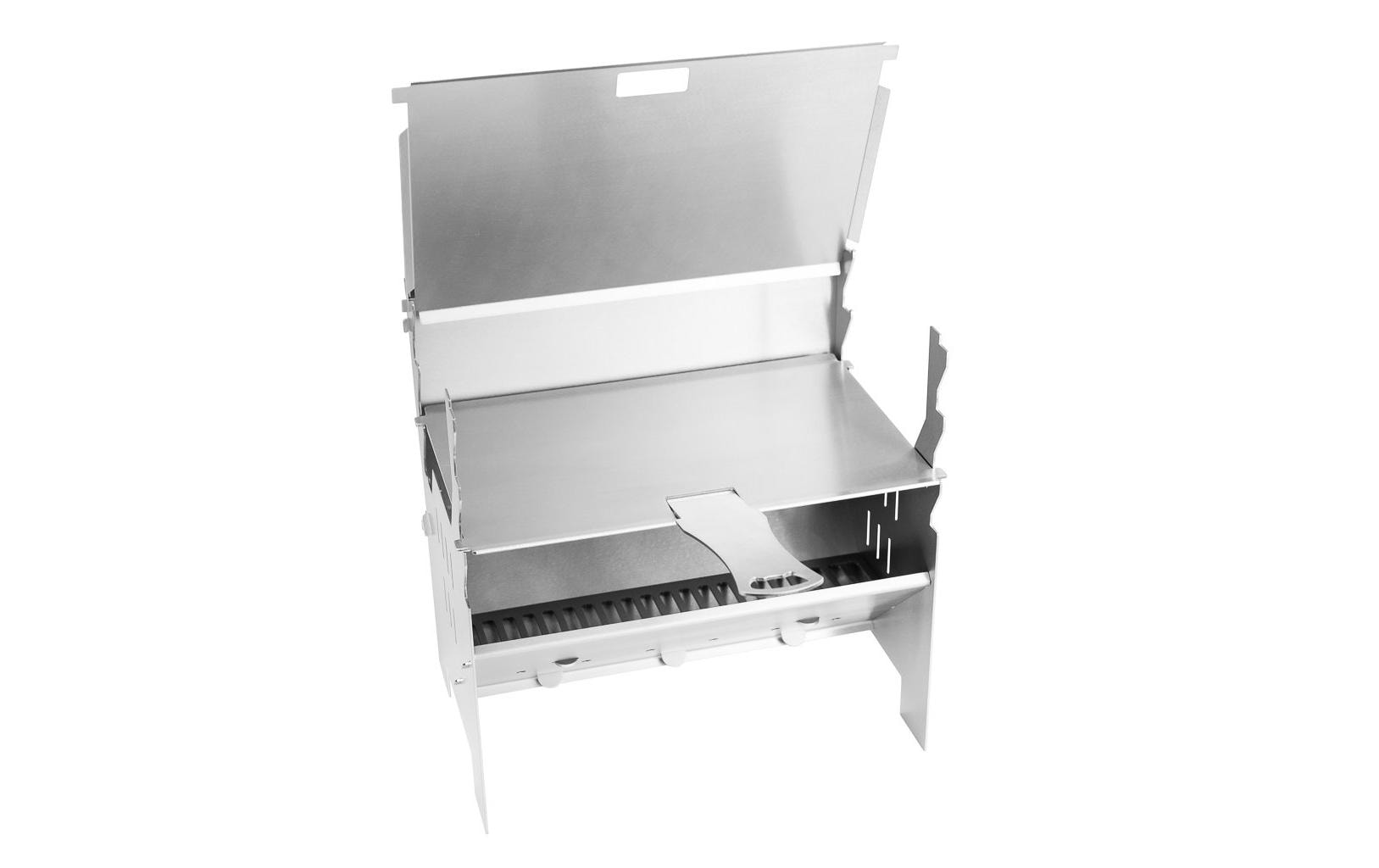 FENNEK Grillplatte – 28 × 18 × 0,5 cm, Edelstahl