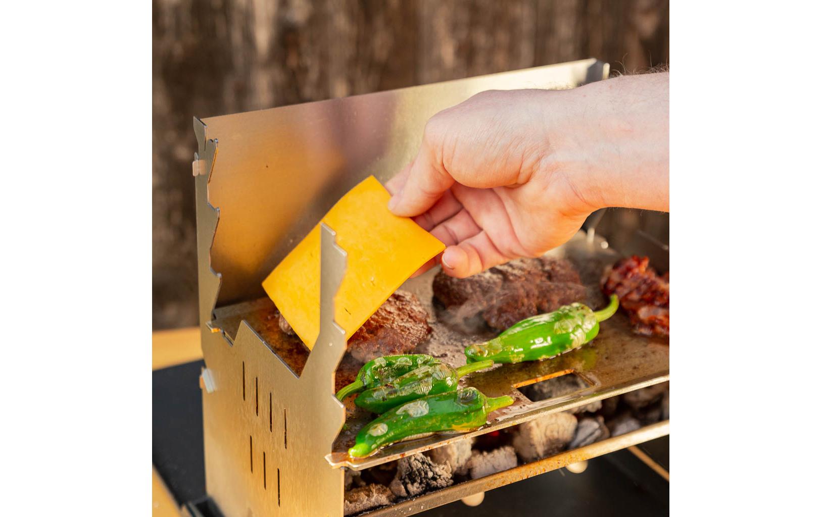 FENNEK Grillplatte – 28 × 18 × 0,5 cm, Edelstahl