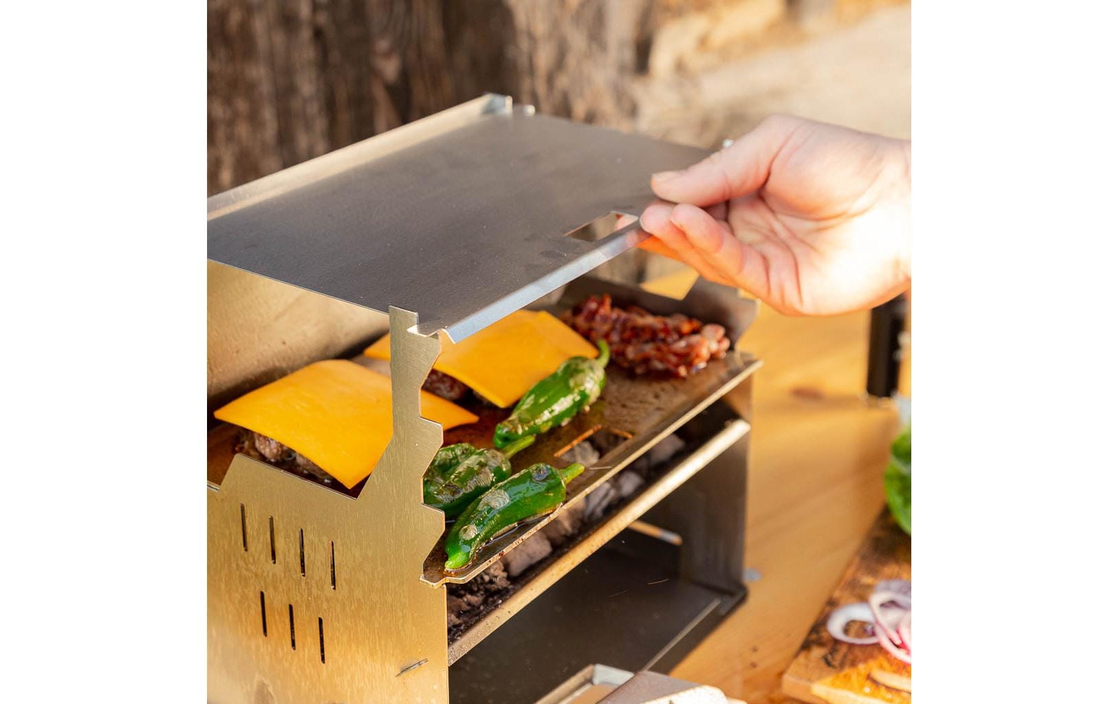 FENNEK Grillplatte – 28 × 18 × 0,5 cm, Edelstahl