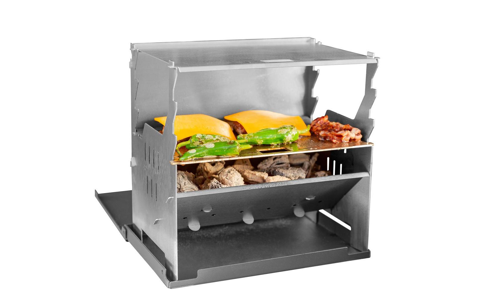 FENNEK Grillplatte – 28 × 18 × 0,5 cm, Edelstahl