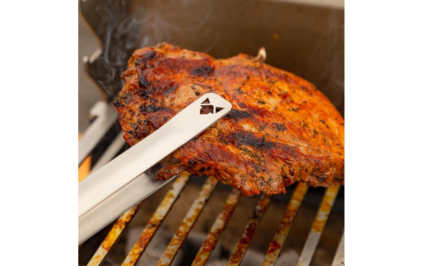FENNEK Grillzange 32 cm, Edelstahl, Silber, spülmaschinenbeständig