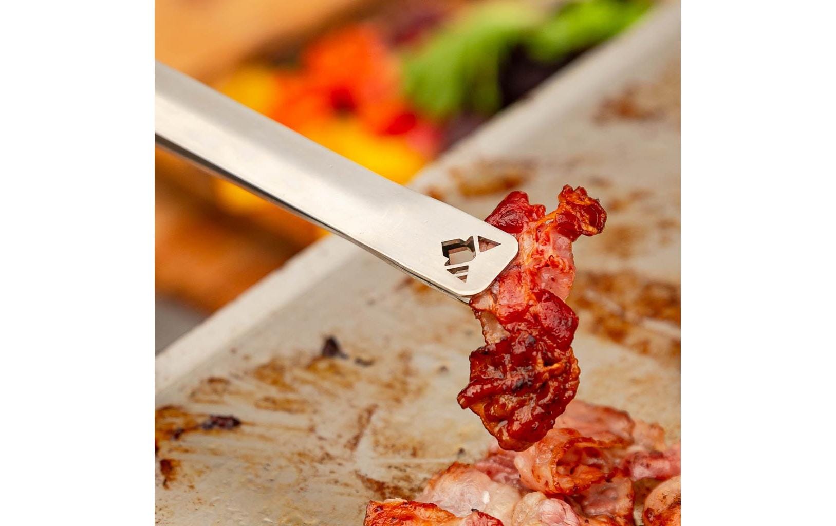 FENNEK Grillzange 32 cm, Edelstahl, Silber, spülmaschinenbeständig