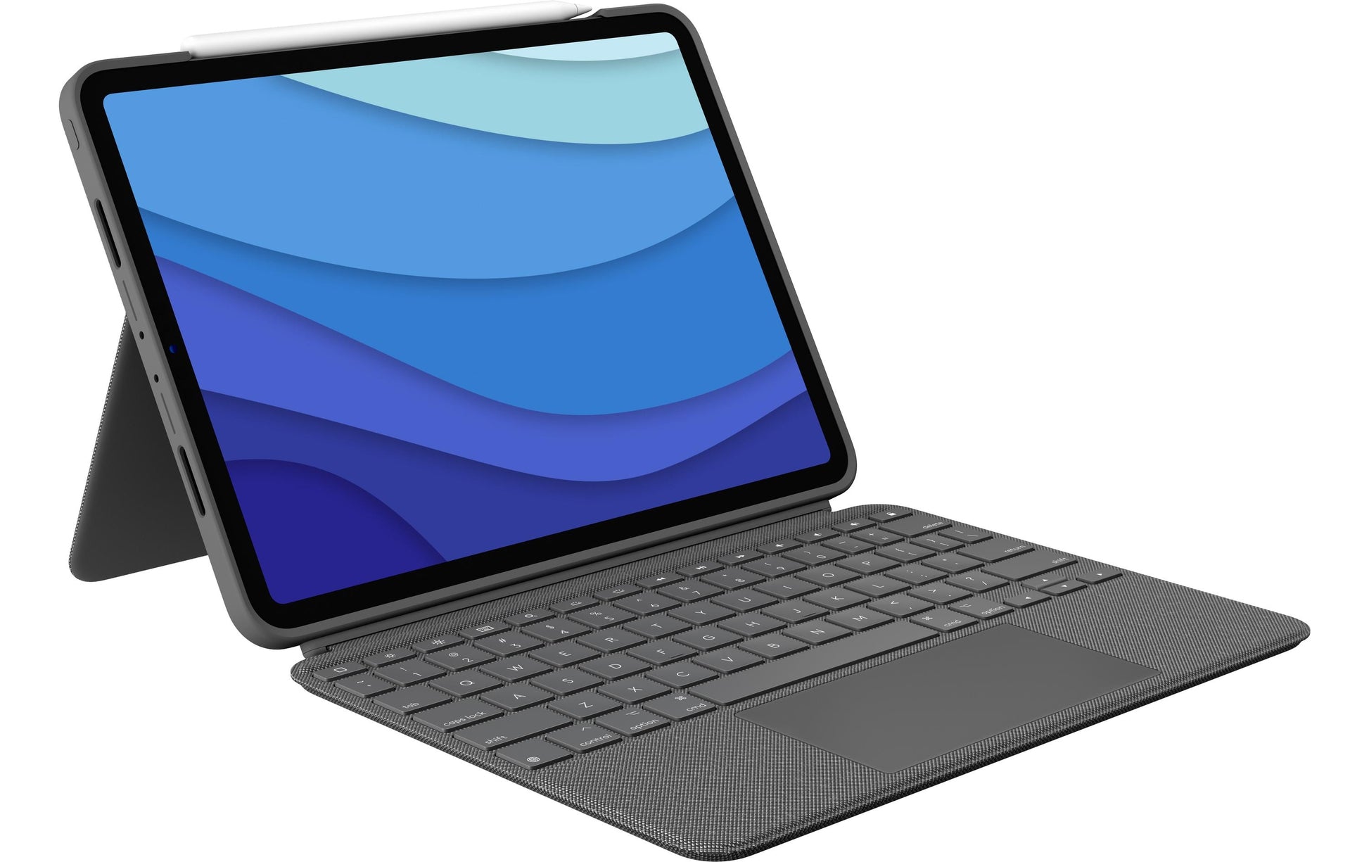 Logitech Combo Touch – Tastatur, CH-Layout (DE-CH), mit Touchpad, Grau – für iPad Pro 11"