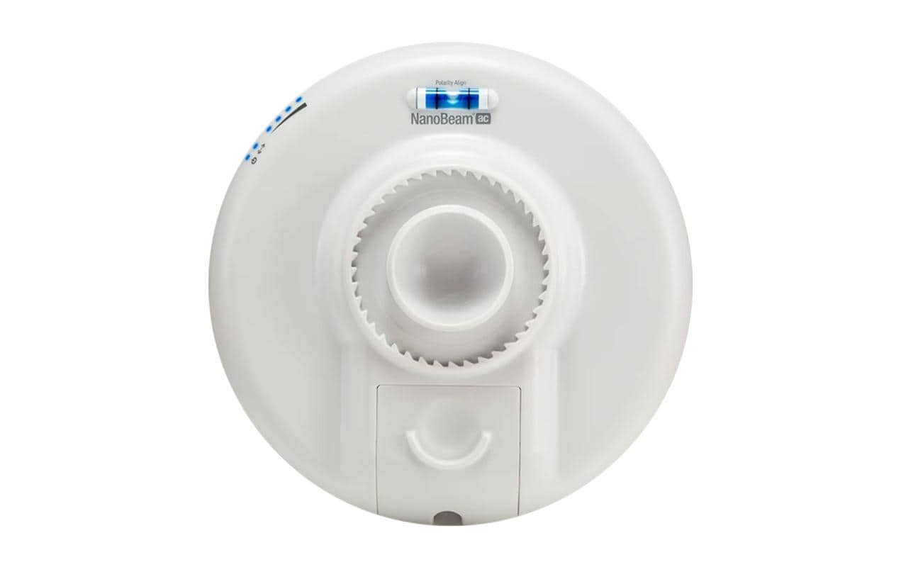Ubiquiti airMAX NanoBeam ac – 2,4 GHz Funkbrücke, 13 dBi, 1× GbE, PoE-Adapter, Weiss