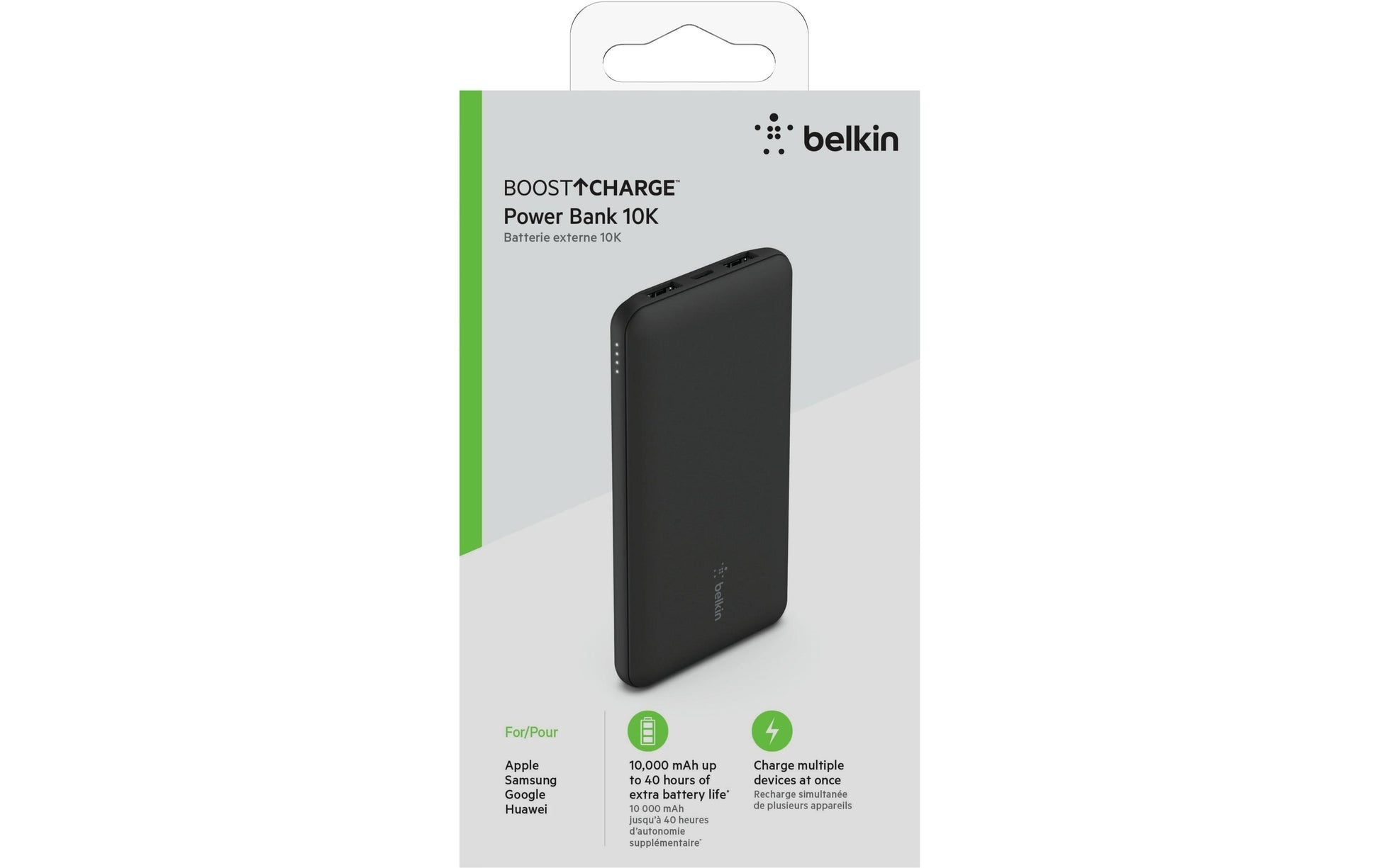 Belkin Powerbank 10000 mAh, PD 12 W, inkl. USB-A/USB-C-Kabel