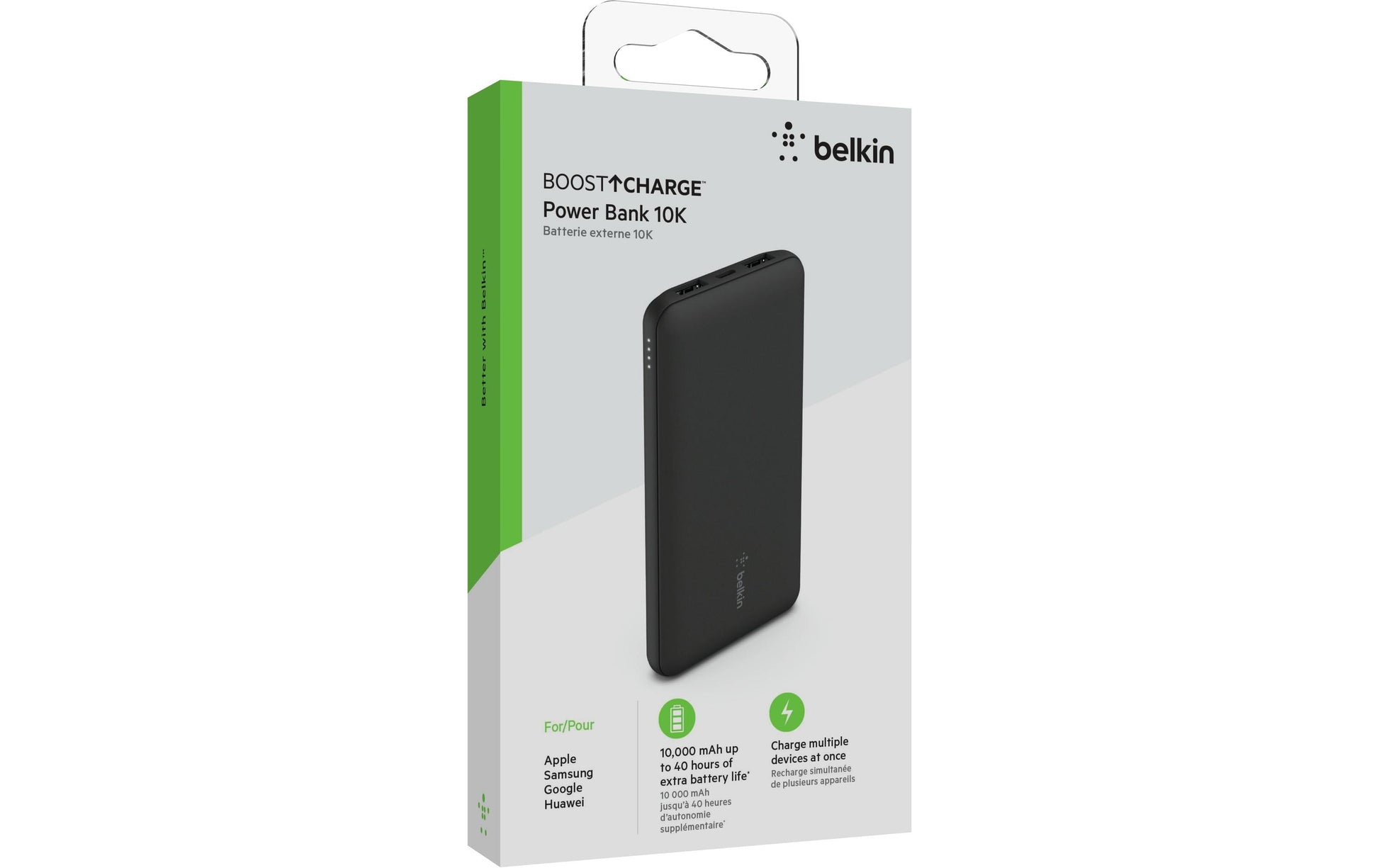 Belkin Powerbank 10000 mAh, PD 12 W, inkl. USB-A/USB-C-Kabel