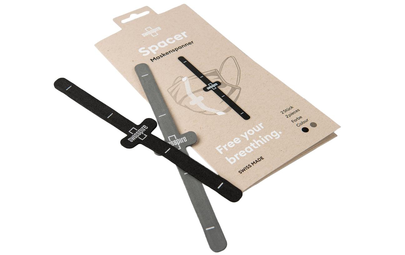 Swisspire Maskenhalter Spacer – EVA-Schaum – Schwarz