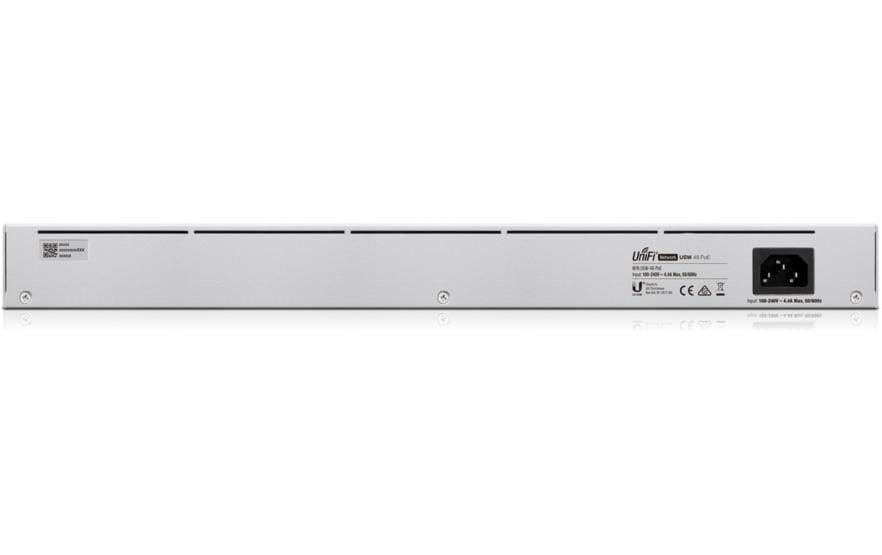 Ubiquiti USW-48-POE – Managed Switch – 48×GbE, 4×SFP, L2, PoE+ 195 W, 19" Rack, 1U