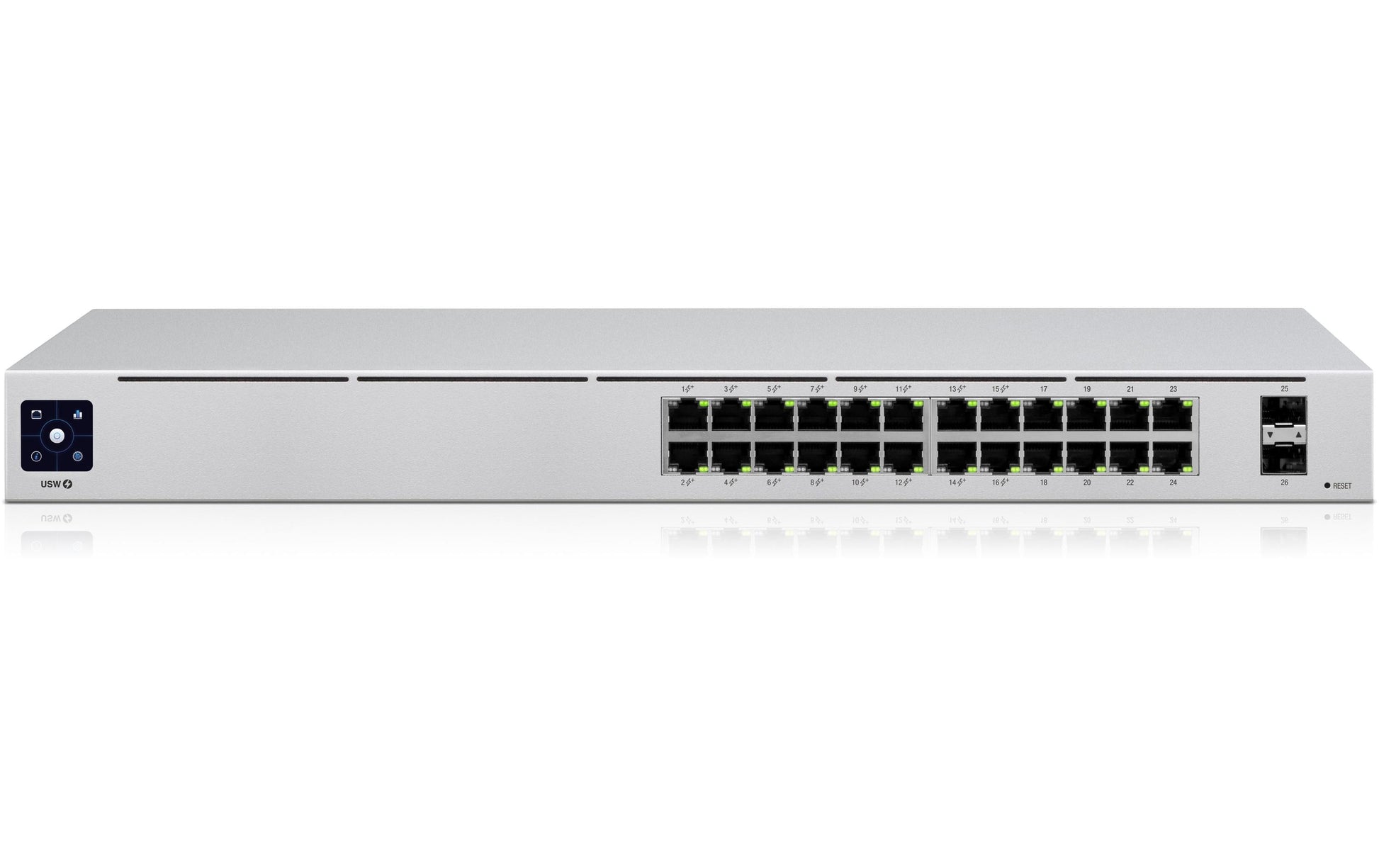 Ubiquiti UniFi – Managed Switch – 24×GbE, 2×SFP, L2+/L3, PoE+ 92 W, 1U