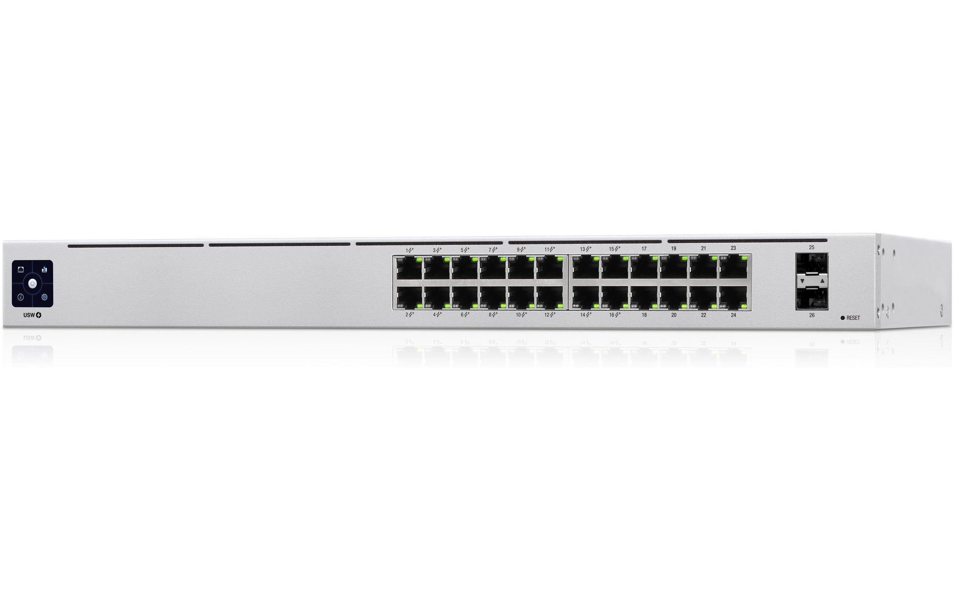 Ubiquiti UniFi – Managed Switch – 24×GbE, 2×SFP, L2+/L3, PoE+ 92 W, 1U