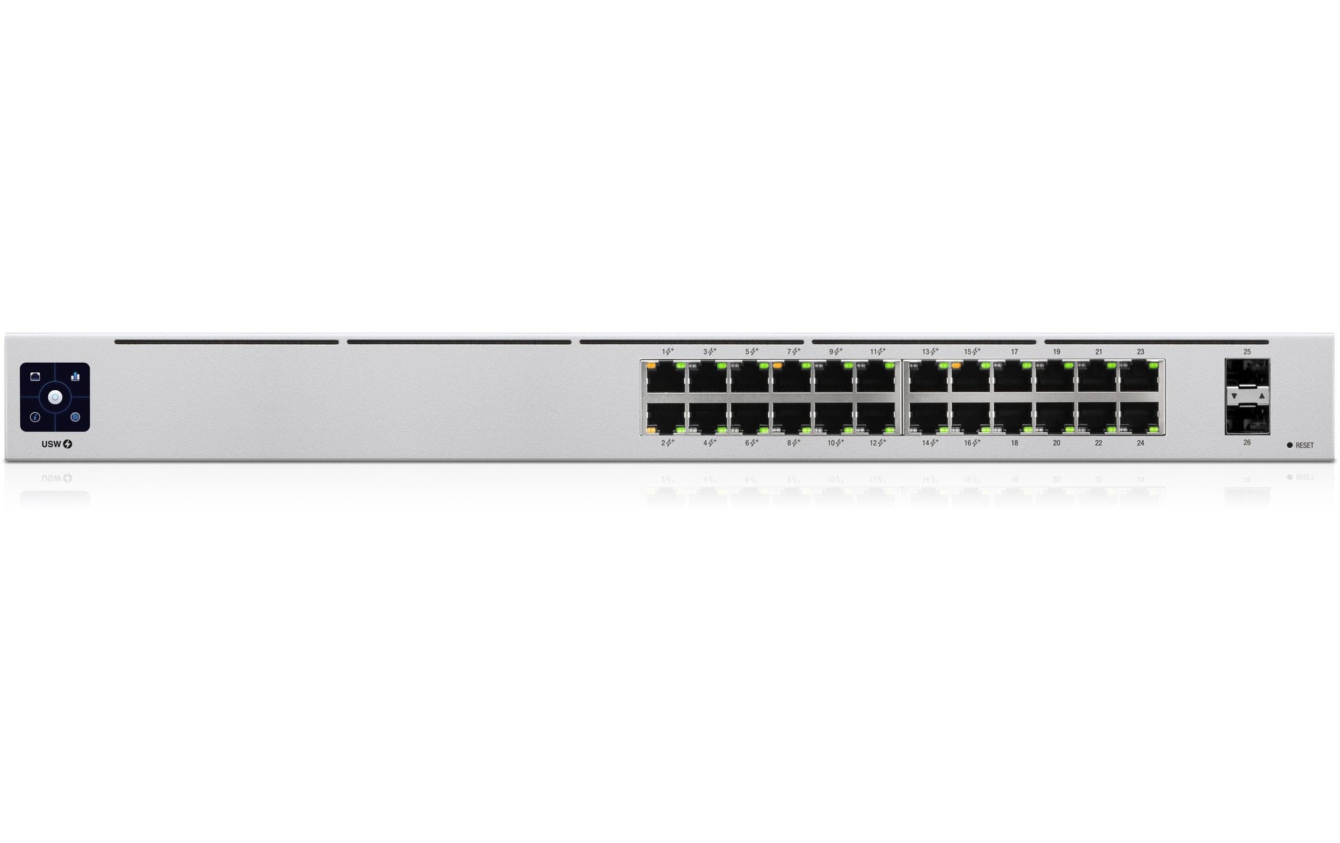 Ubiquiti UniFi – Managed Switch – 24×GbE, 2×SFP, L2+/L3, PoE+ 92 W, 1U