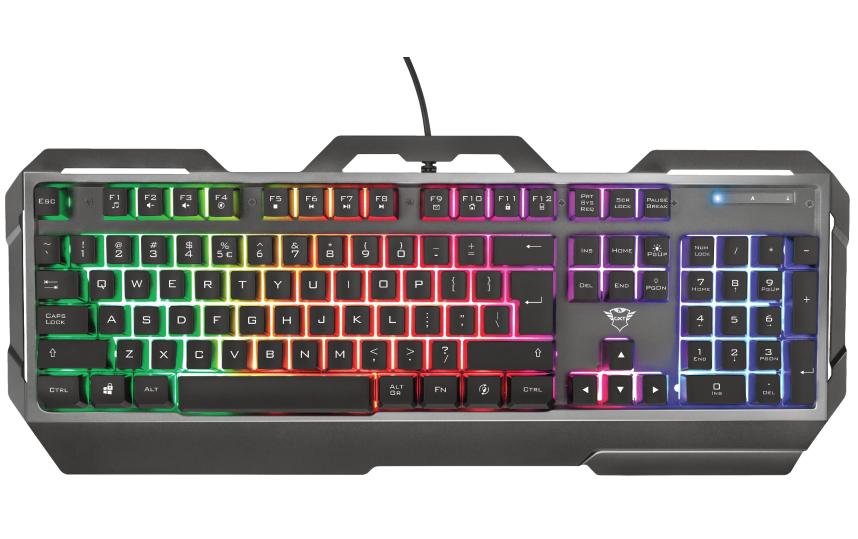 Trust GXT 856 Torac – Gaming-Tastatur – Membran – kabelgebunden – USB-A – QWERTZ (CH) – RGB – schwarz