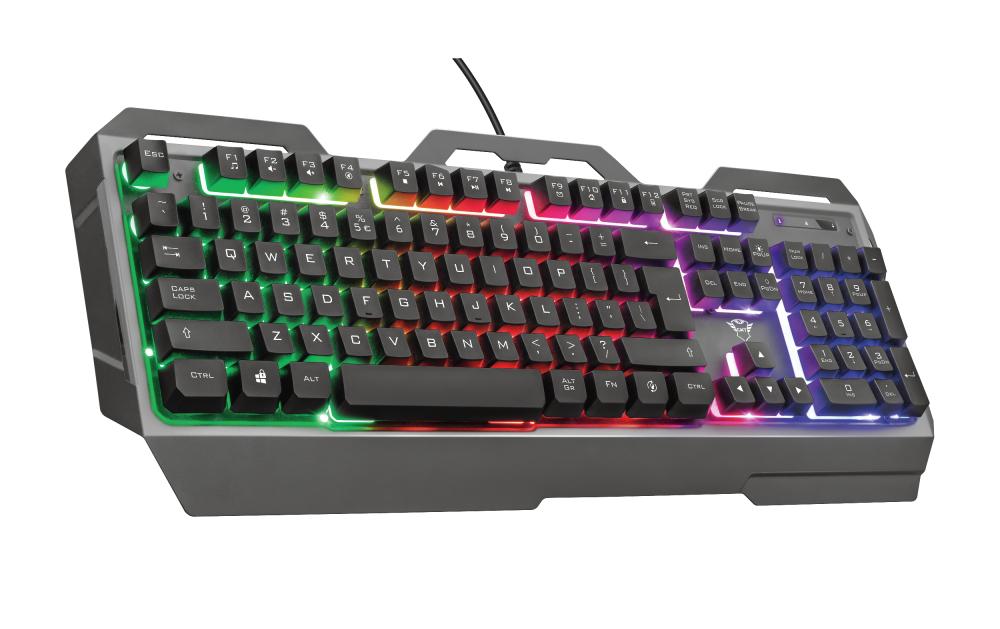 Trust GXT 856 Torac – Gaming-Tastatur – Membran – kabelgebunden – USB-A – QWERTZ (CH) – RGB – schwarz