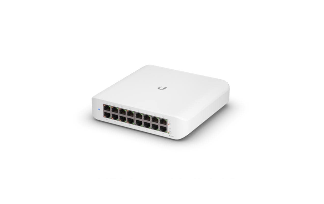 Ubiquiti UniFi Switch Lite 16 PoE – Managed L2 Switch – 16× 1G, 8× PoE+, Wandmontage, lüfterlos