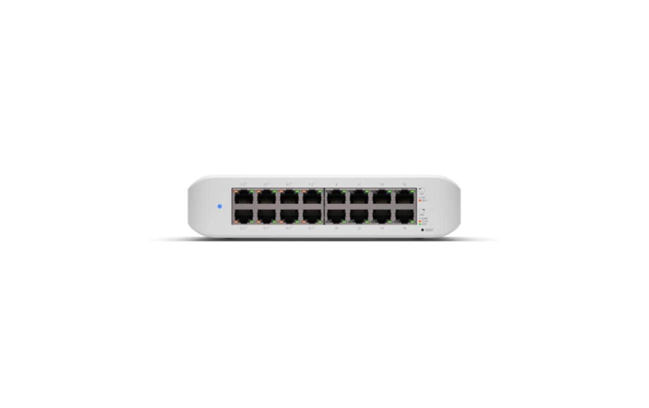 Ubiquiti UniFi Switch Lite 16 PoE – Managed L2 Switch – 16× 1G, 8× PoE+, Wandmontage, lüfterlos