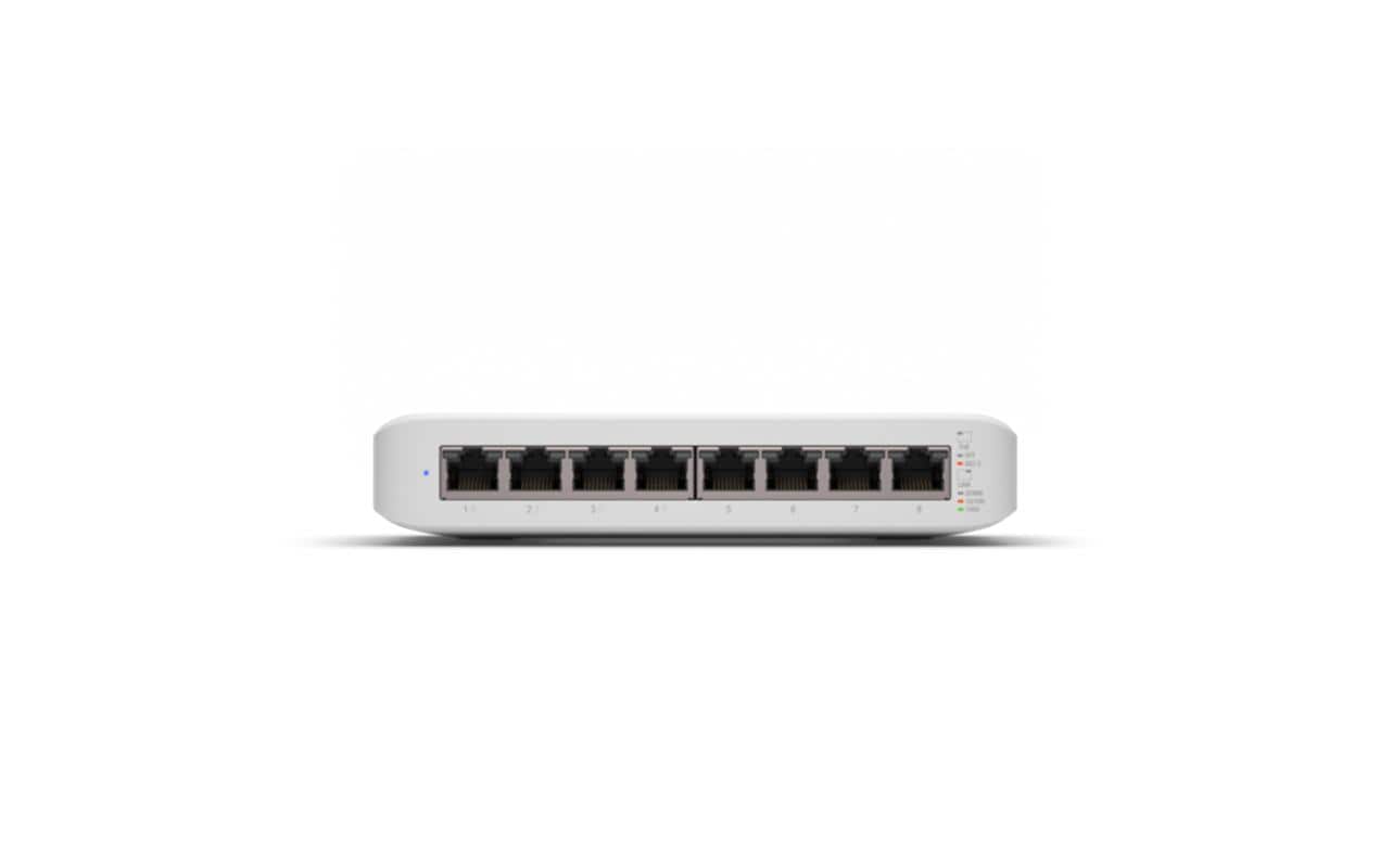 Ubiquiti UniFi Switch Lite 8 PoE – Managed L2 Switch – 8× 1G, 4× PoE+, Wandmontage, lüfterlos