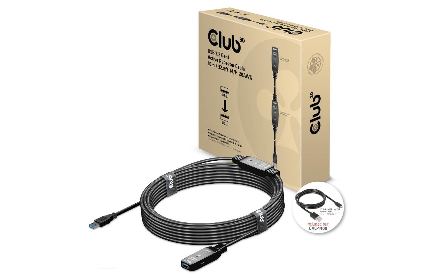 CLUB3D Club 3D – USB-Kabel, USB-A zu USB-A, 10 m, USB 3