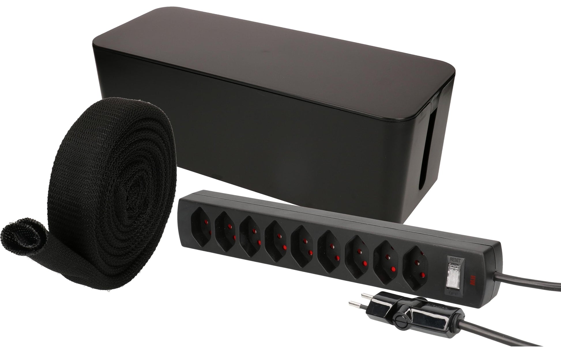 Max Hauri AG Max Hauri Cable Home 163996 Kabelbox mit Steckerleiste – 9 AC-Ausgänge, 2 m Kabel, Ein-/Ausschalter