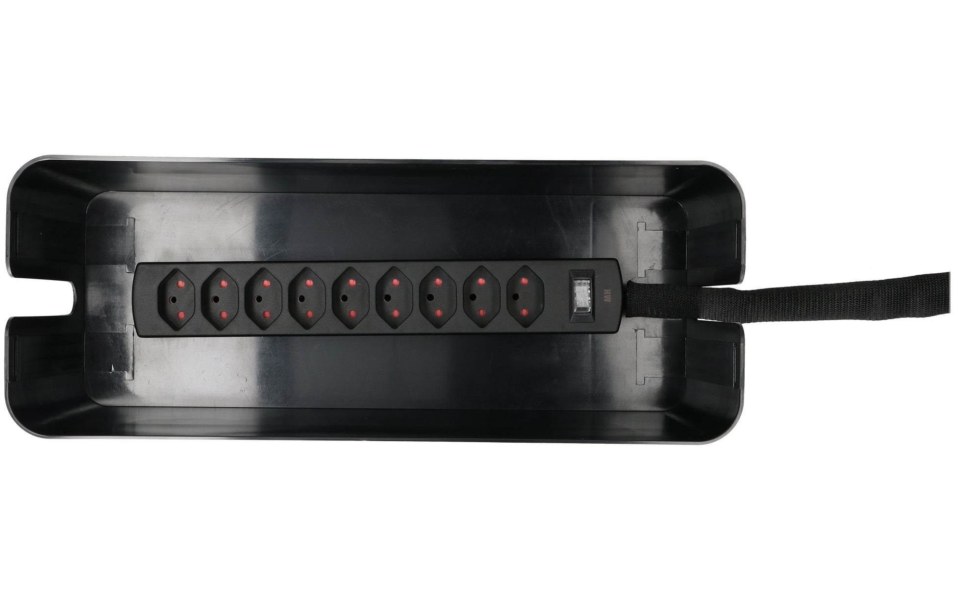 Max Hauri AG Max Hauri Cable Home 163996 Kabelbox mit Steckerleiste – 9 AC-Ausgänge, 2 m Kabel, Ein-/Ausschalter