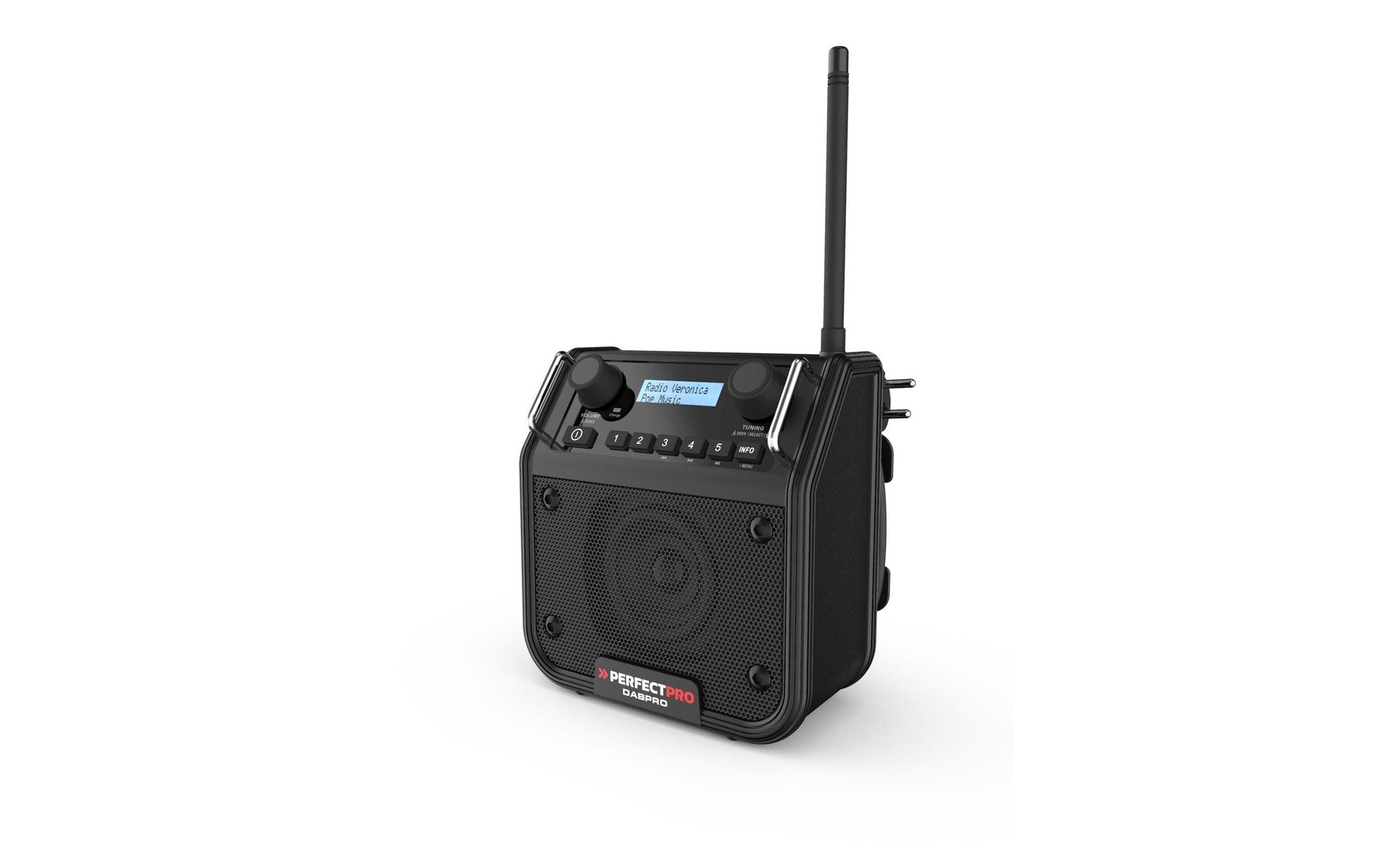 Perfectpro DABPRO – DAB-/Internetradio – Portabel – DAB+, UKW, Bluetooth, Akkubetrieb – Schwarz