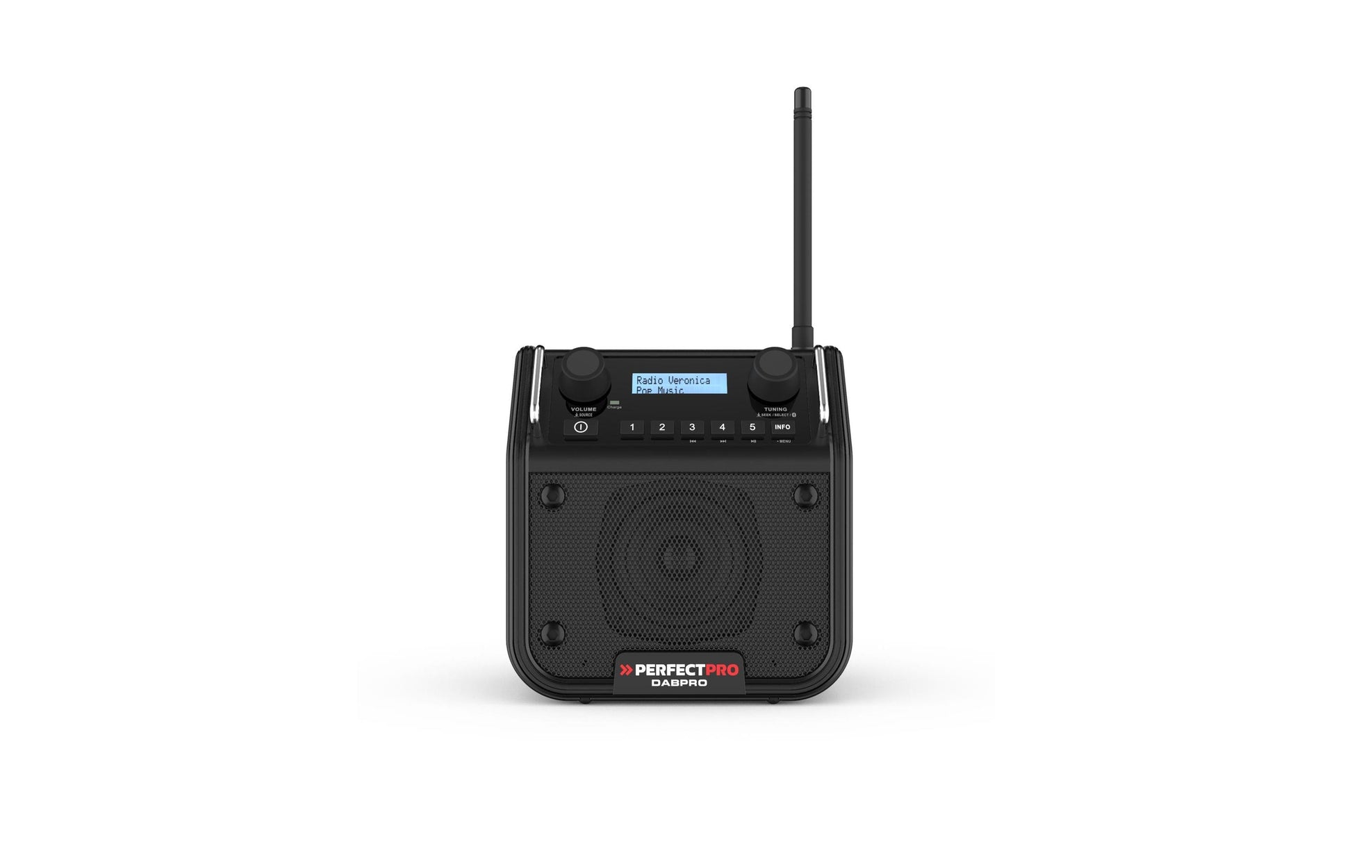 Perfectpro DABPRO – DAB-/Internetradio – Portabel – DAB+, UKW, Bluetooth, Akkubetrieb – Schwarz