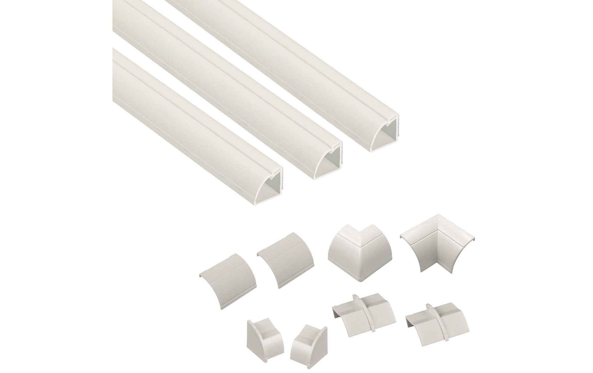 Steffen D-Line Wandkanal – 22×22 mm – 1 m – Kunststoff – Weiss, selbstklebend, 3 Stk.