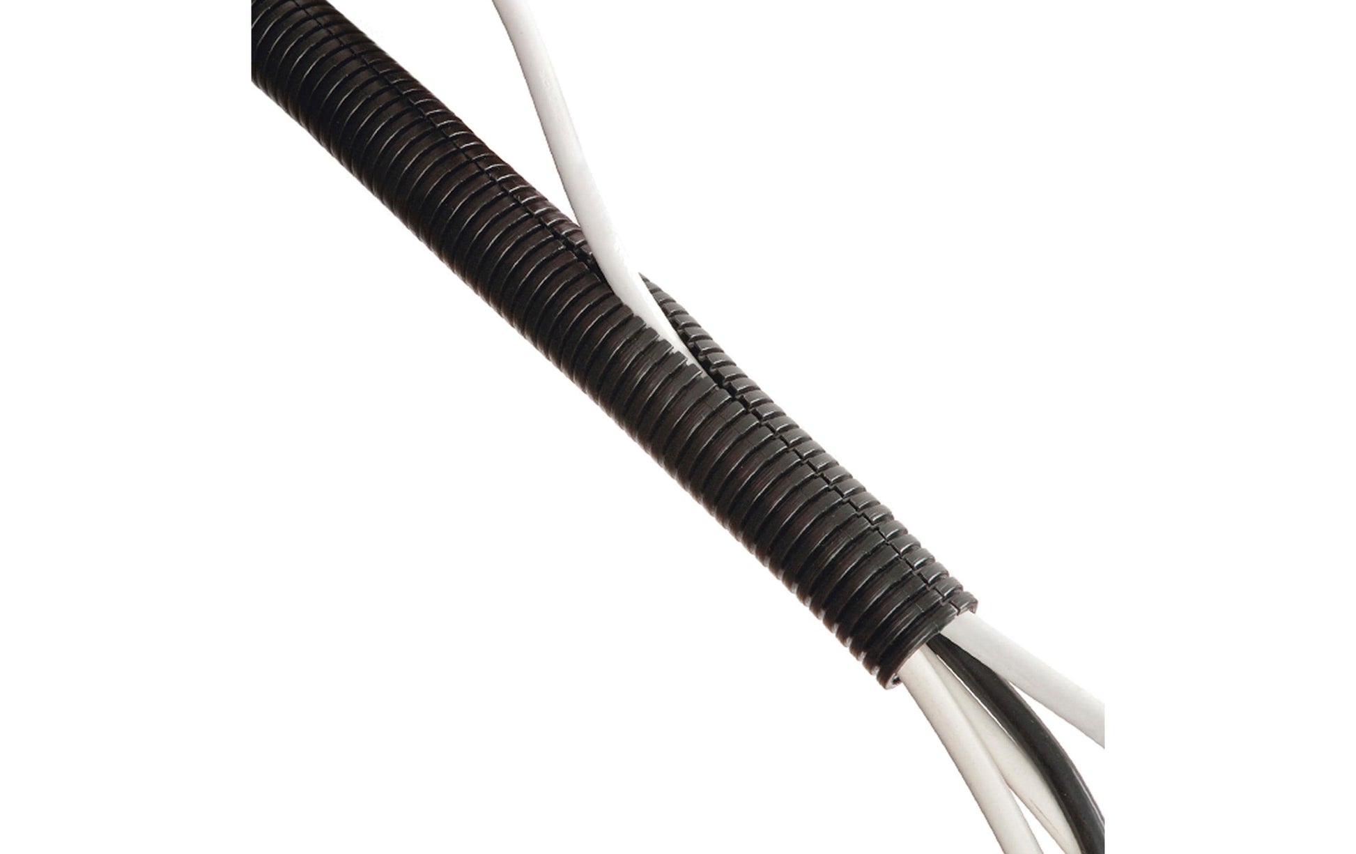 Steffen Kabelschlauch – Ø 32 mm – 1,1 m – Kunststoff – Schwarz, zuschneidbar, 1 Stk.
