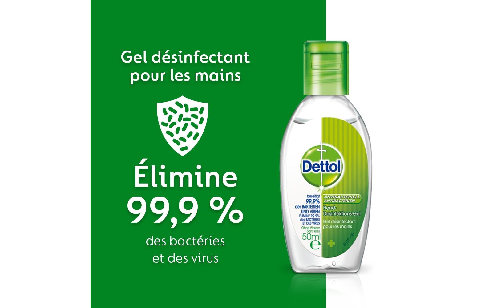 Dettol Händedesinfektionsgel – Flasche – 50 ml