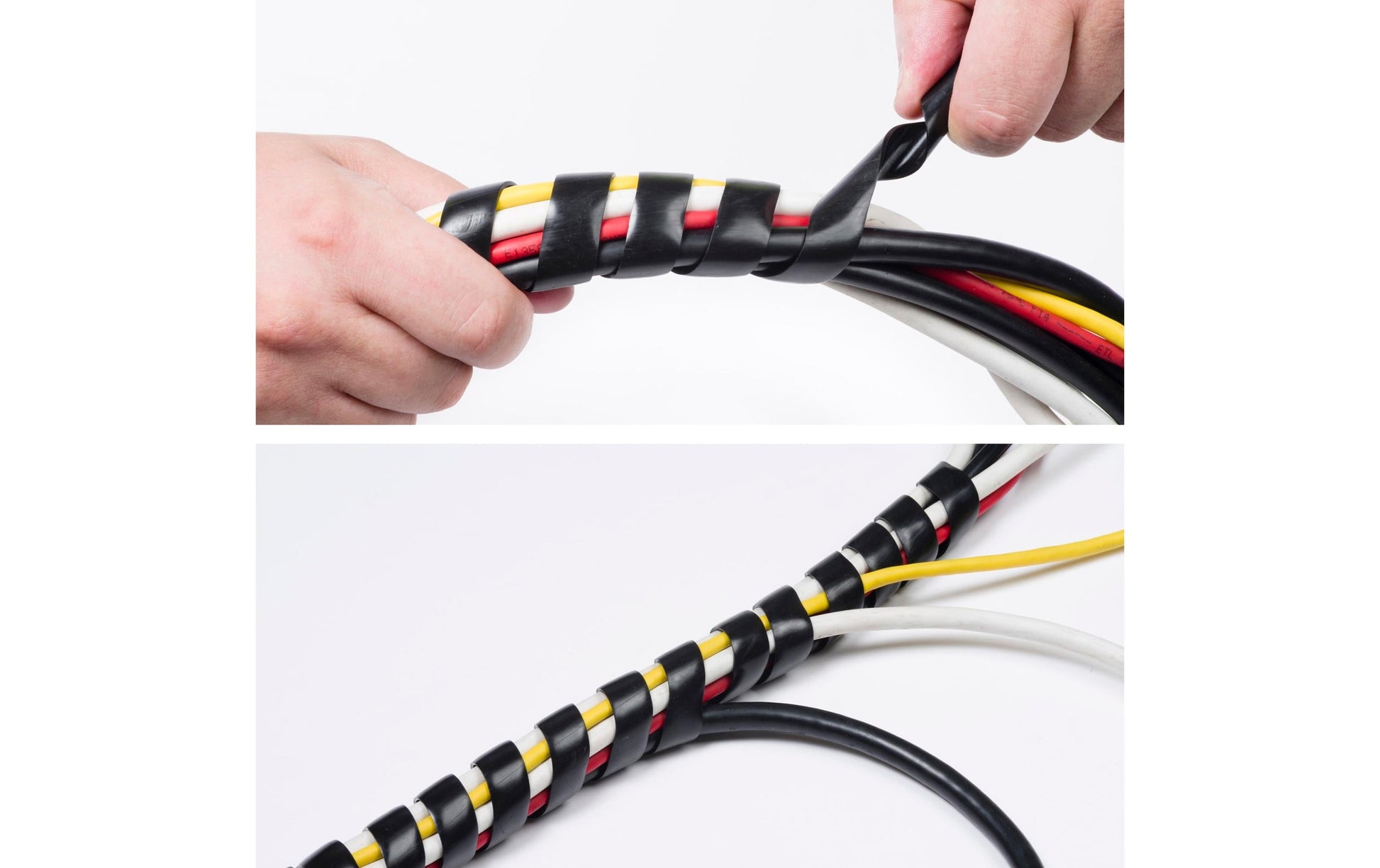Steffen D-Line Tidy 100DT45565 Kabelschlauch – Ø 10–40 mm – 2,5 m – Kunststoff – Schwarz, zuschneidbar