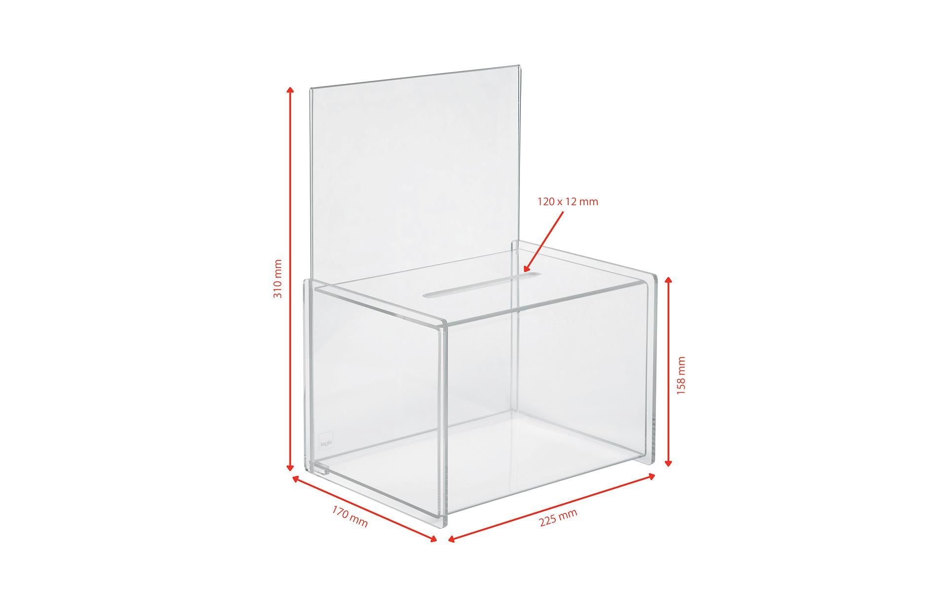 Sigel Aktionsbox, Schild A4 – Acryl, 22,5 × 31 × 17 cm