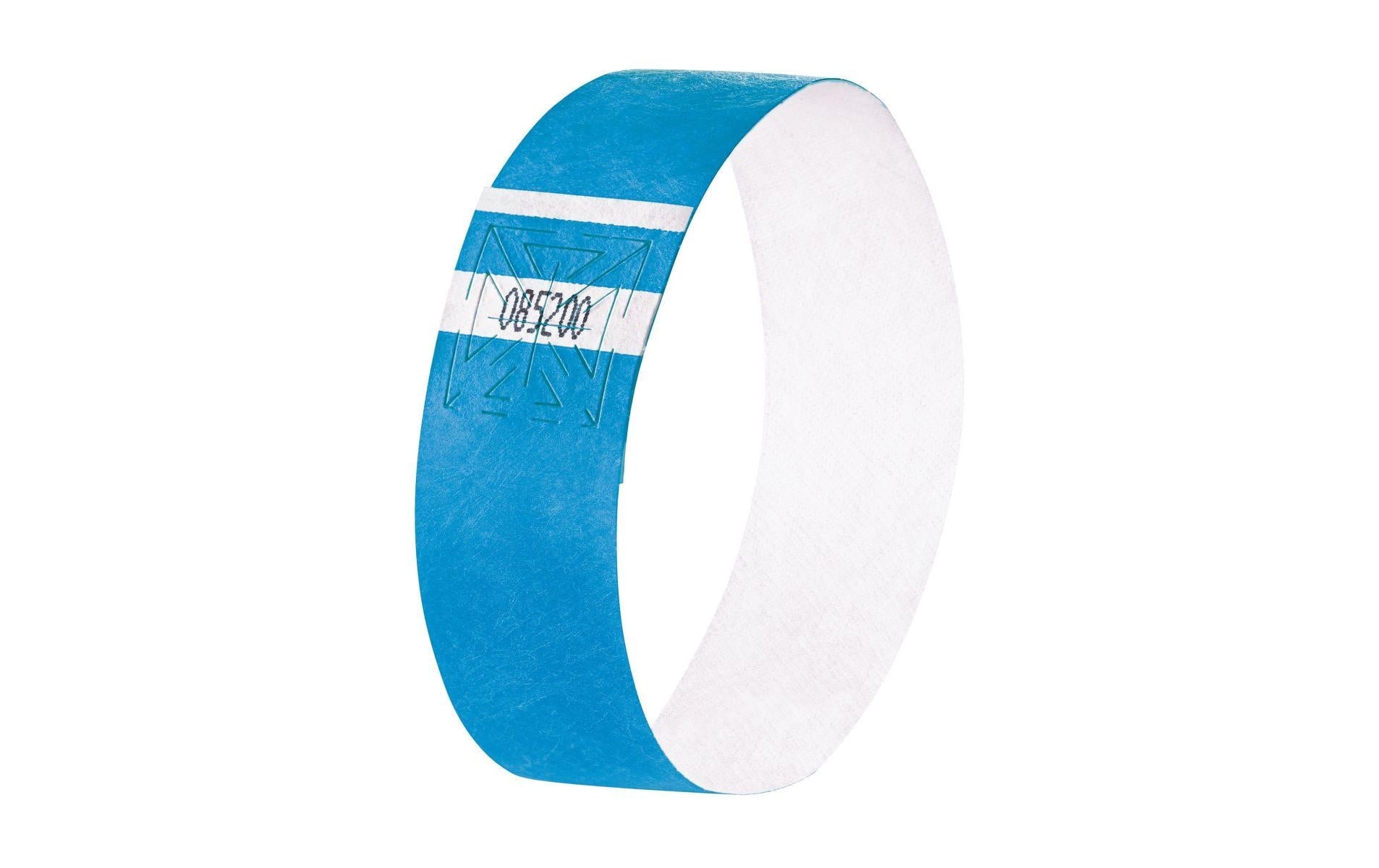 Sigel Event-Armband – 25 × 255 mm, Neonblau, Kunststoff, fortlaufend nummeriert – 120 Stk