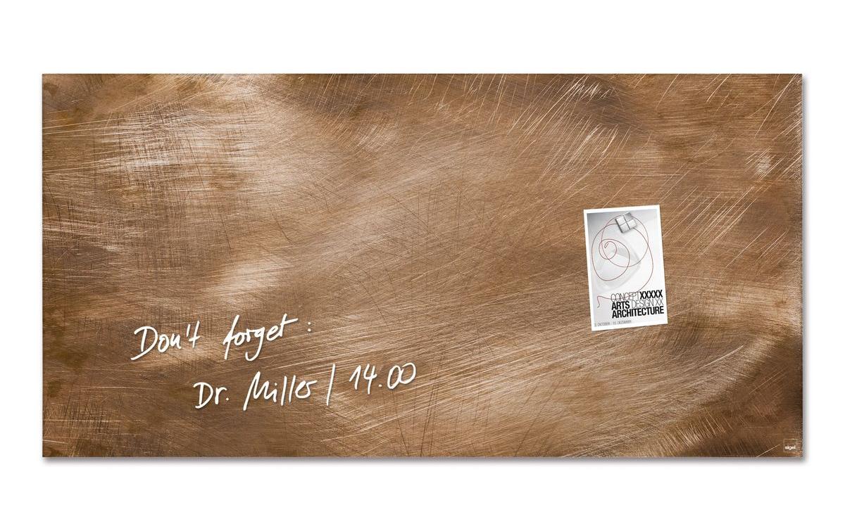 Sigel Whiteboard – 91 × 46 cm, Glas, magnetisch, Wandmontage, inkl. Magnetwürfel, Montagesatz