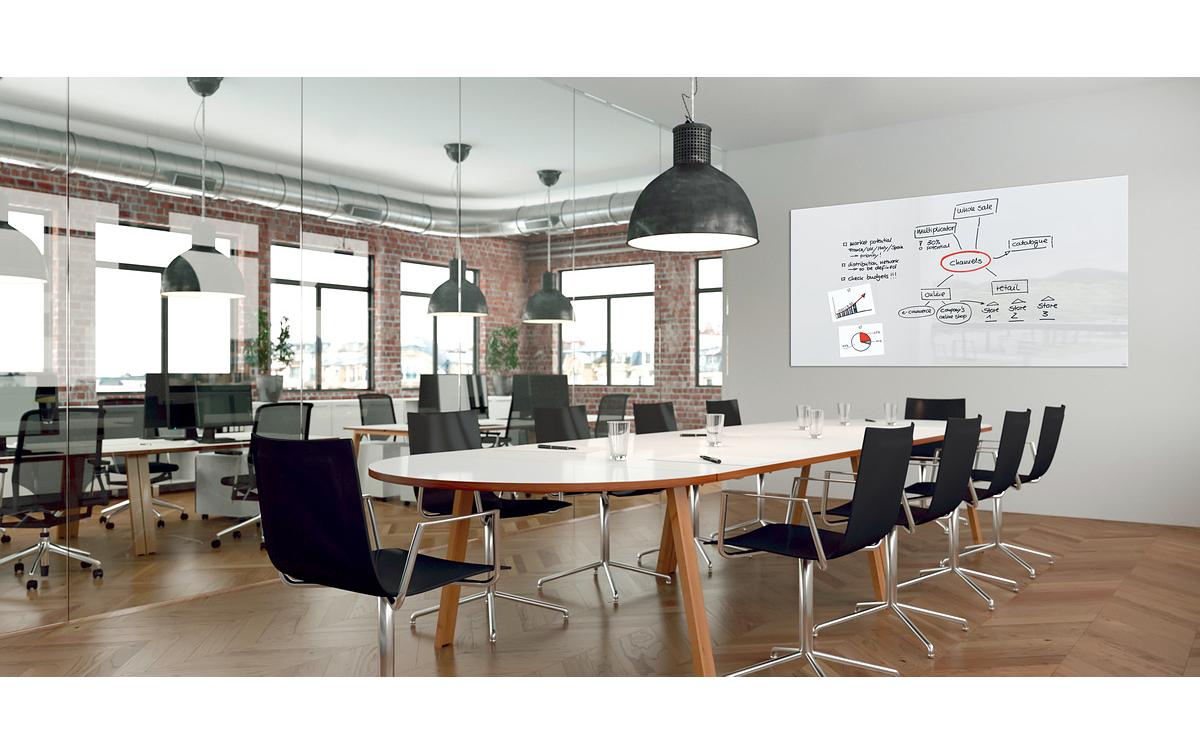 Sigel Whiteboard – 240 × 120 cm, Glas, magnetisch, Wandmontage