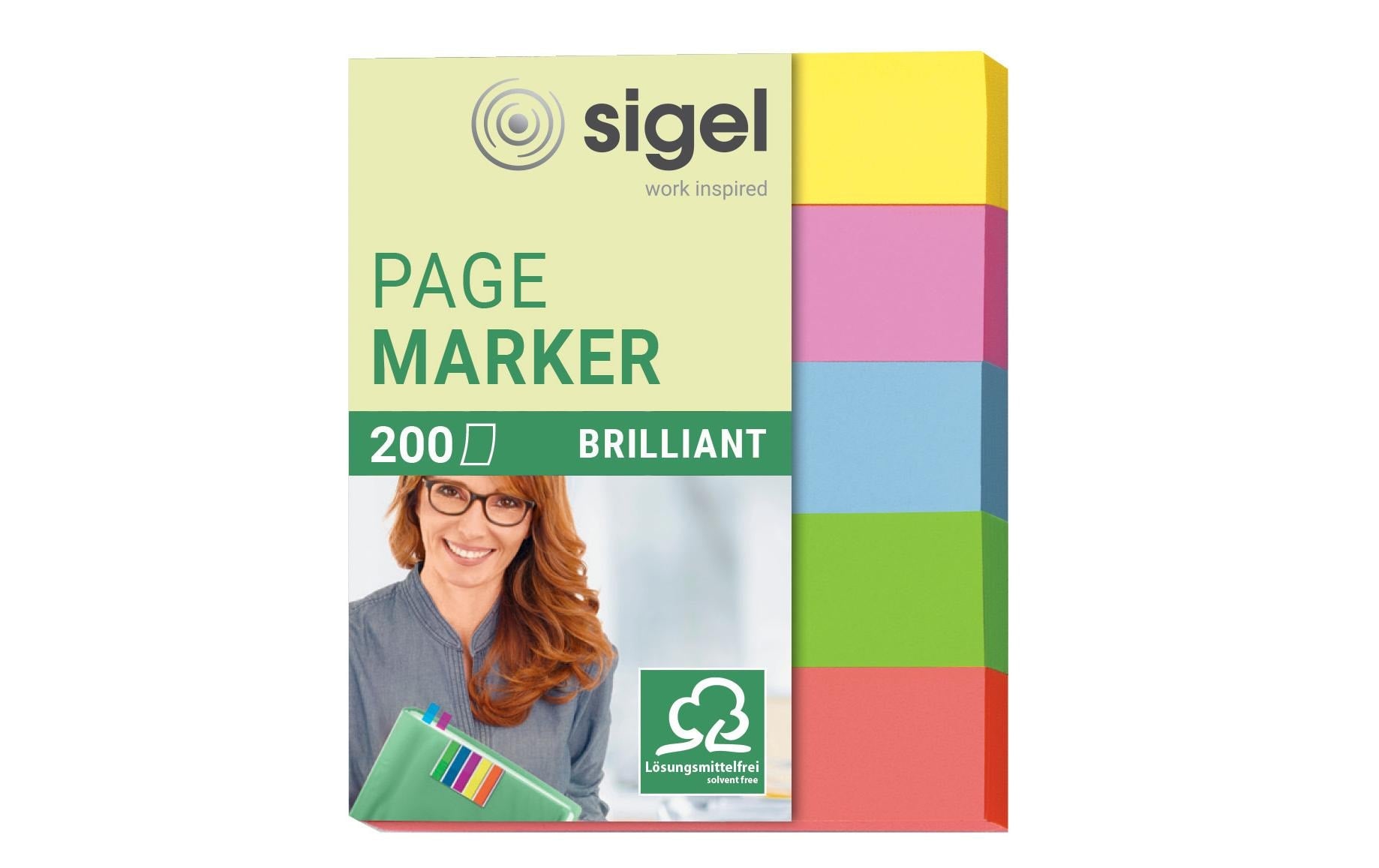 Sigel Indexstreifen – 12×50 mm – sortiert, 5×40 Stück
