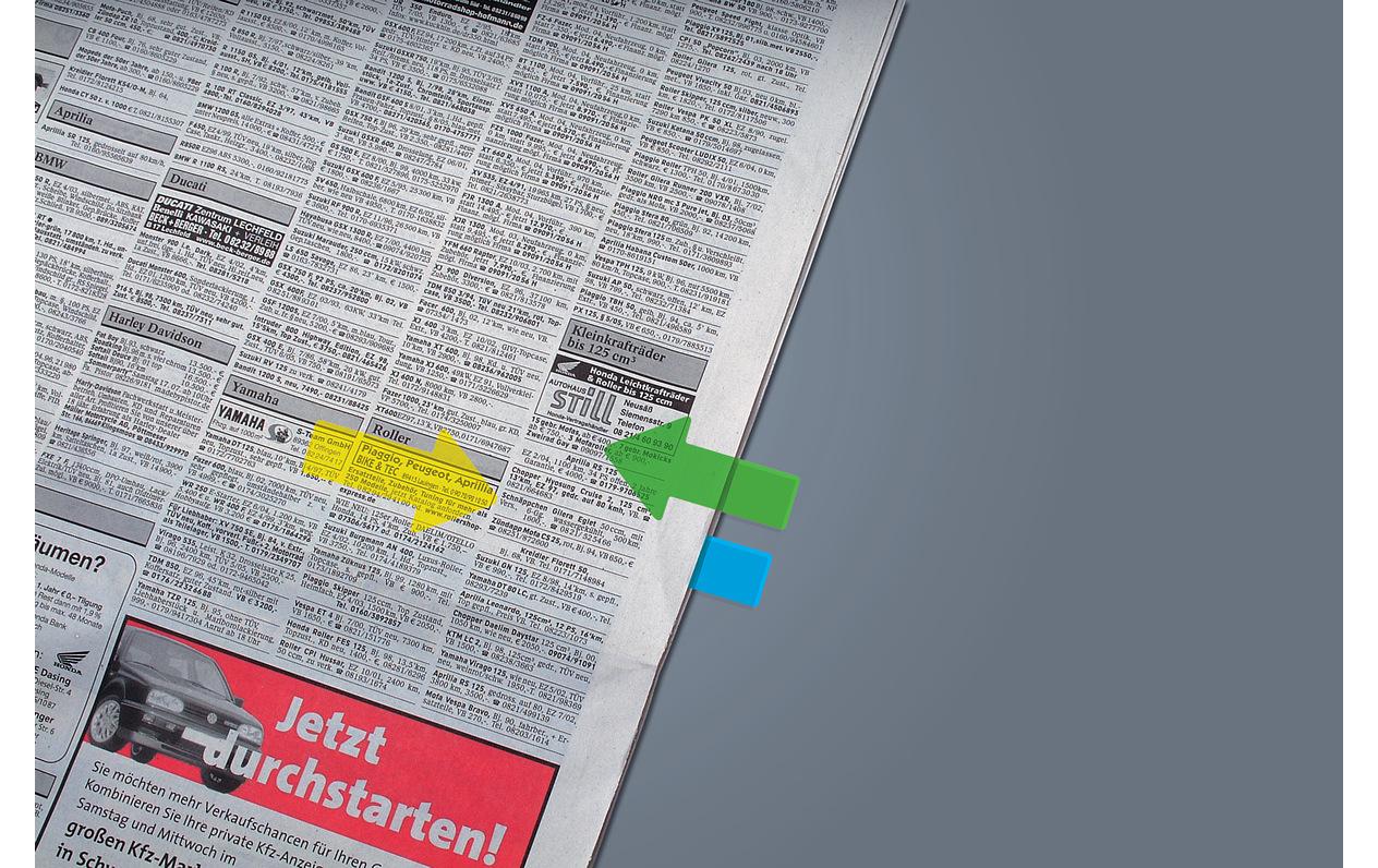 Sigel Markierstreifen/Index – 25 × 45 mm – sortiert, 120 Stück