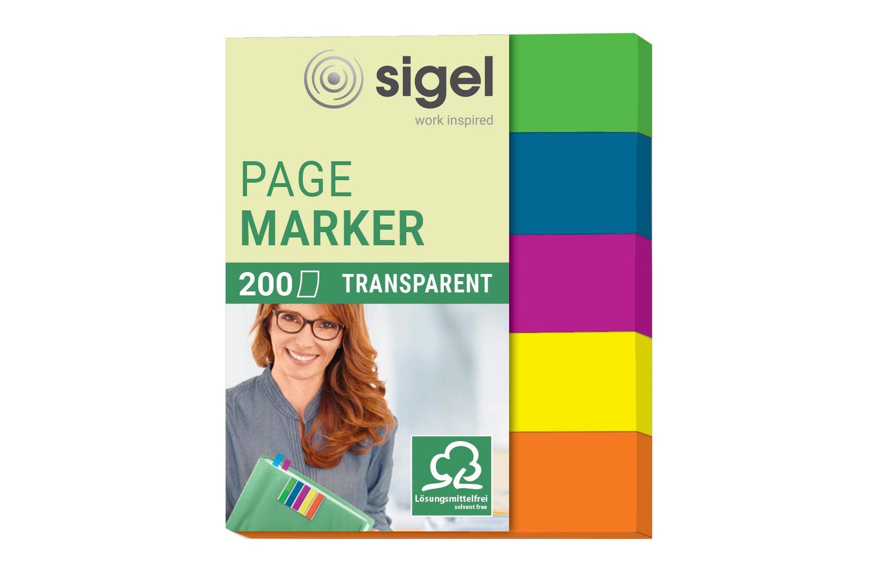 Sigel Haftnotizen – 12×50 mm – sortiert, 5×40 Blatt, recyclingfähig