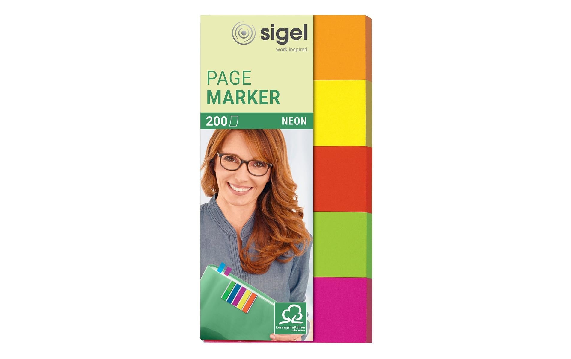Sigel Haftnotizen – 20×50 mm – sortiert, 5×40 Blatt, recyclingfähig