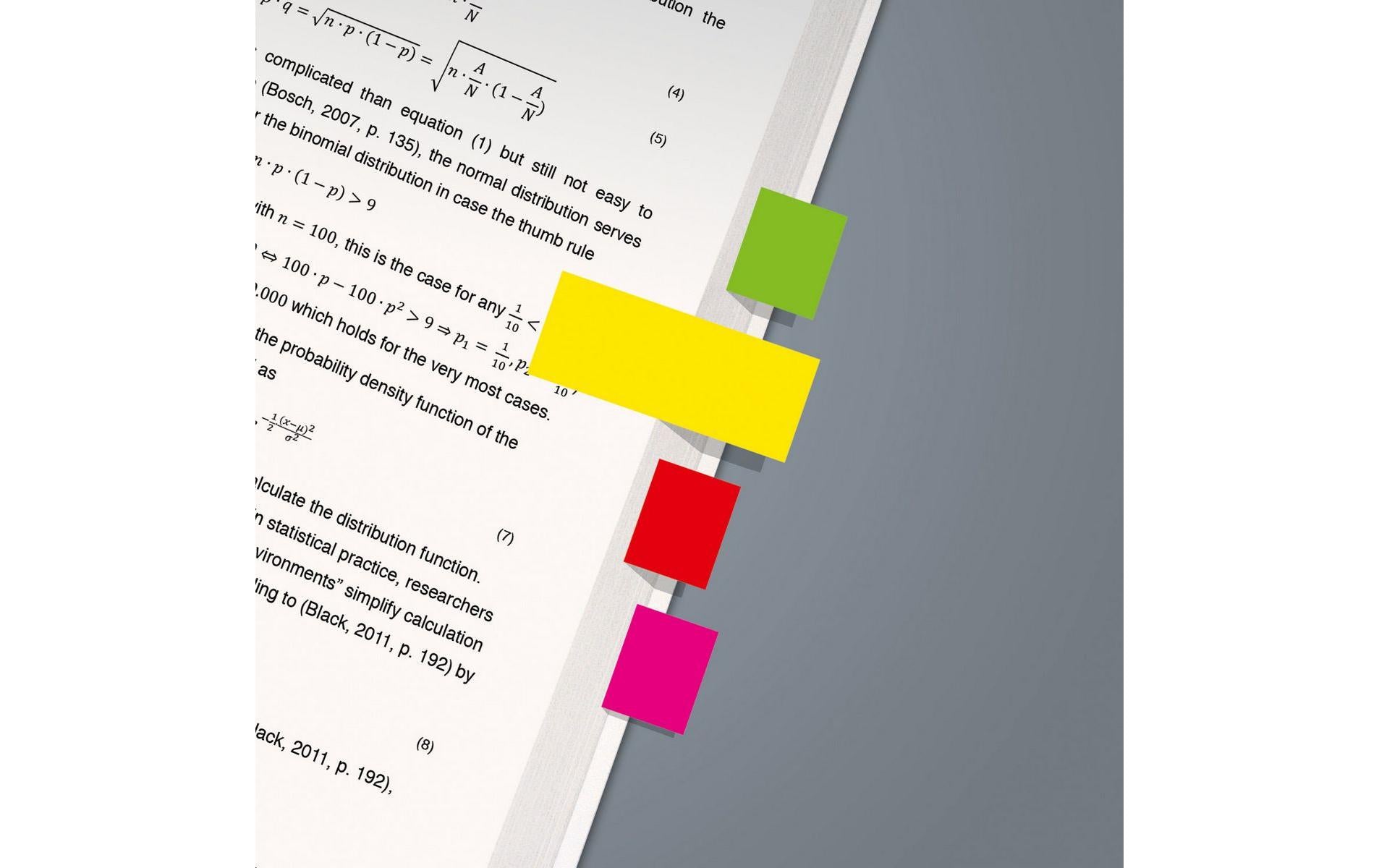 Sigel Haftnotizen – 20×50 mm – sortiert, 5×40 Blatt, recyclingfähig