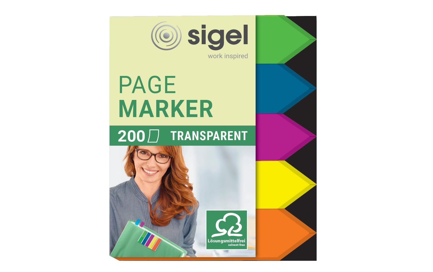 Sigel Indexstreifen – 12×45 mm – sortiert, 5×40 Stück