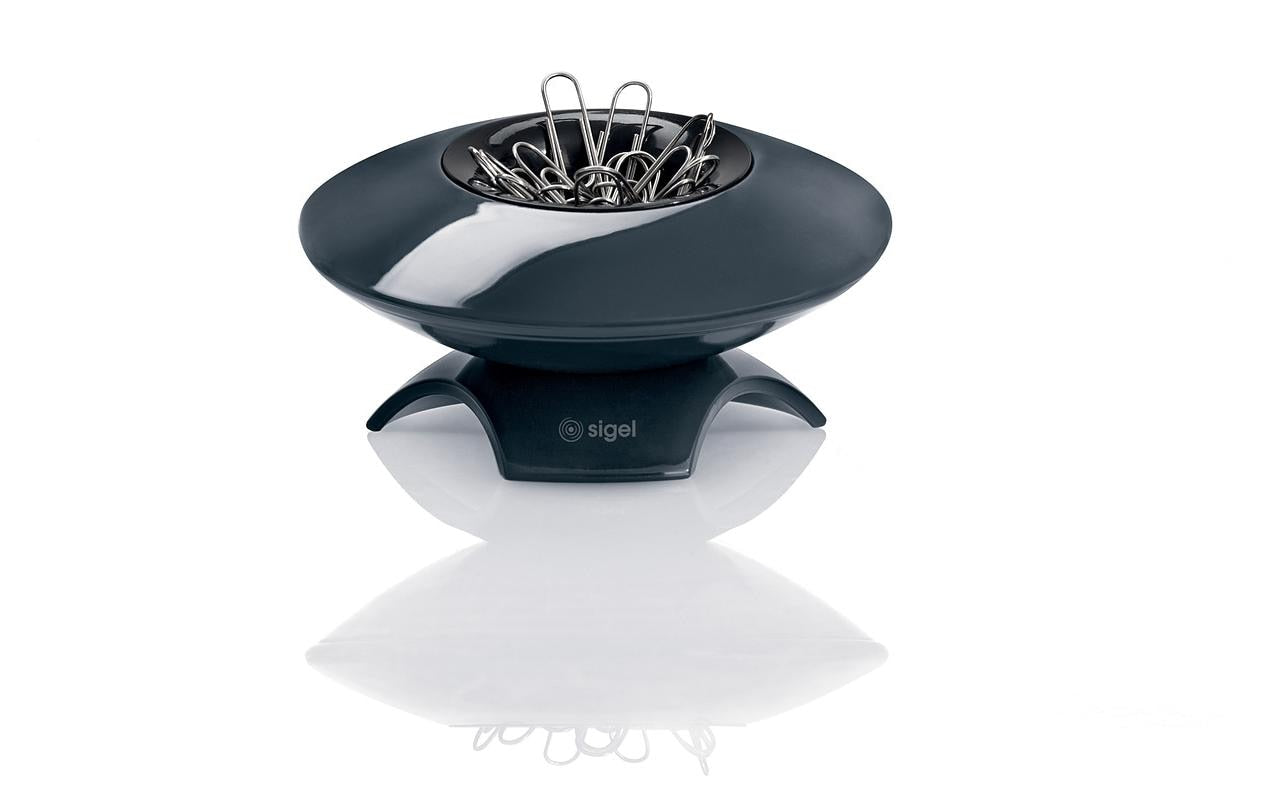 Sigel Klammerspender – Kunststoff, Grau, 95 × 55 mm