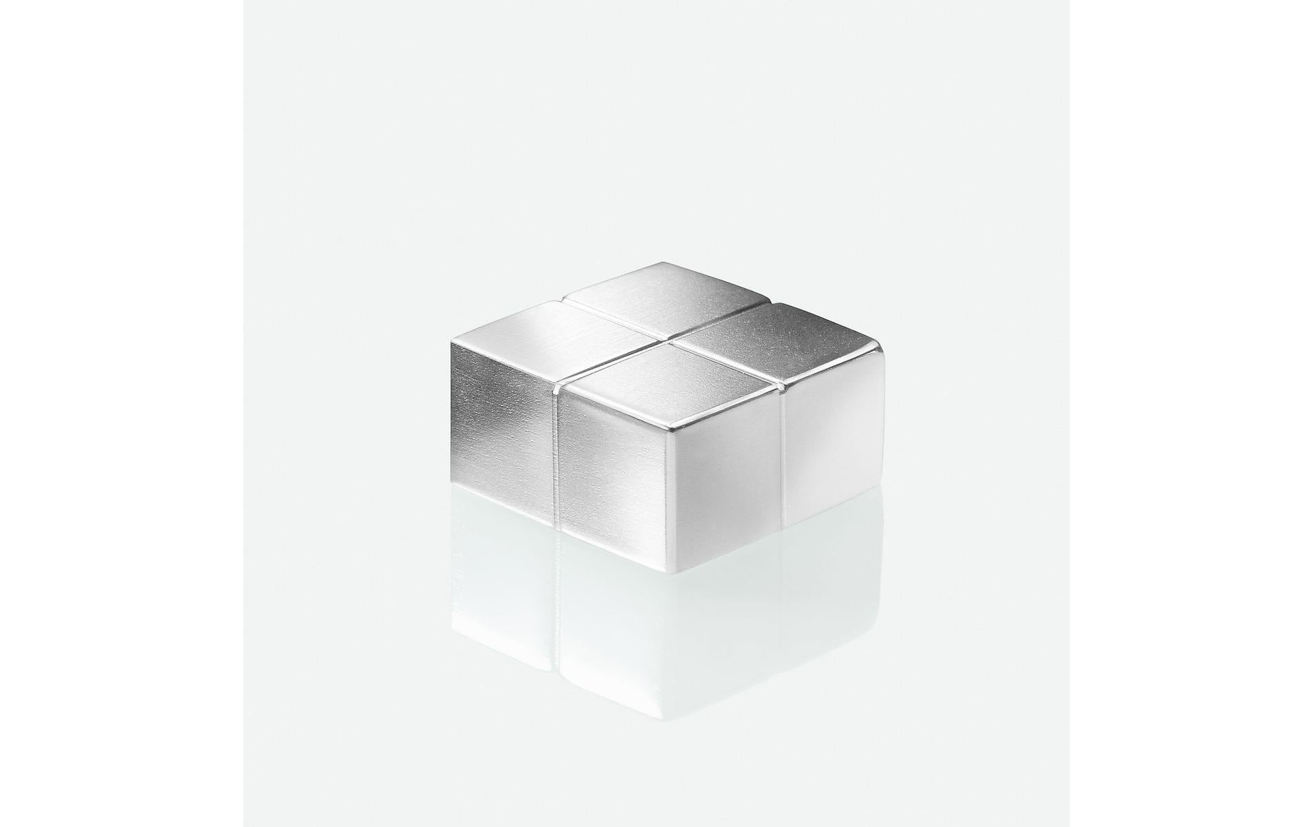 Sigel Magnetwürfel – silber, 20 × 10 × 20 mm, 4 Stück