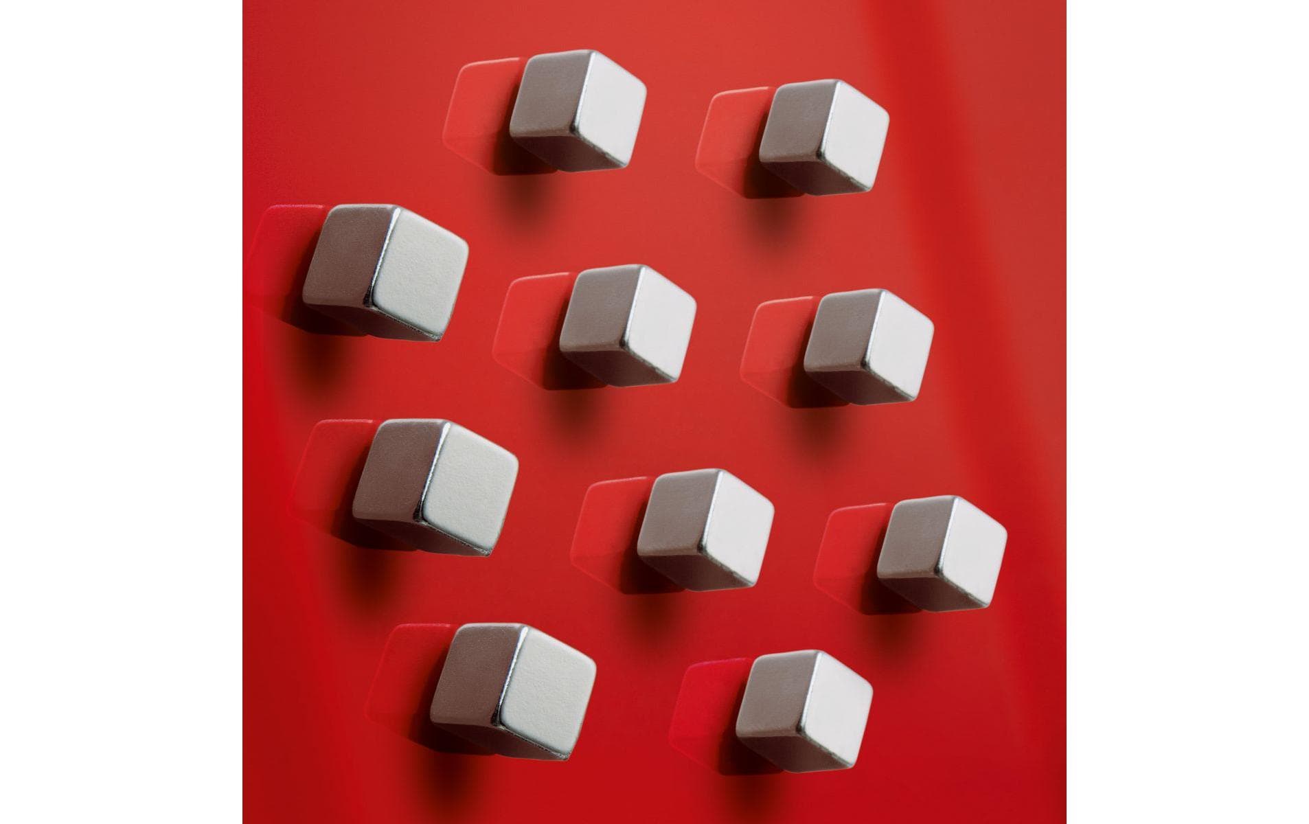 Sigel Magnetwürfel – Silber – 10 × 10 × 10 mm, 10 Stück, Stahl