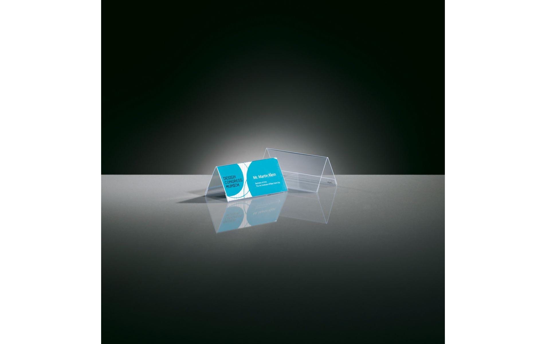 Sigel Tischaufsteller – 95 × 42 mm, transparent, 10er-Pack