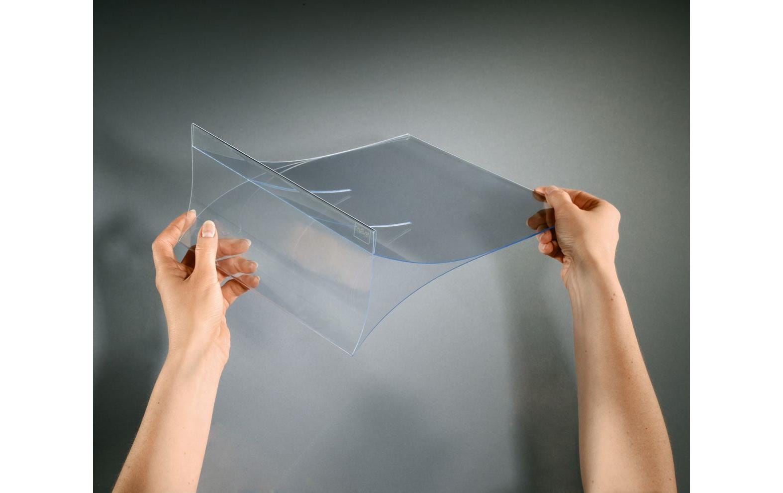 Sigel Tischaufsteller – für A4 Hochformat, transparent, Kunststoff, 220 × 150 × 335 mm