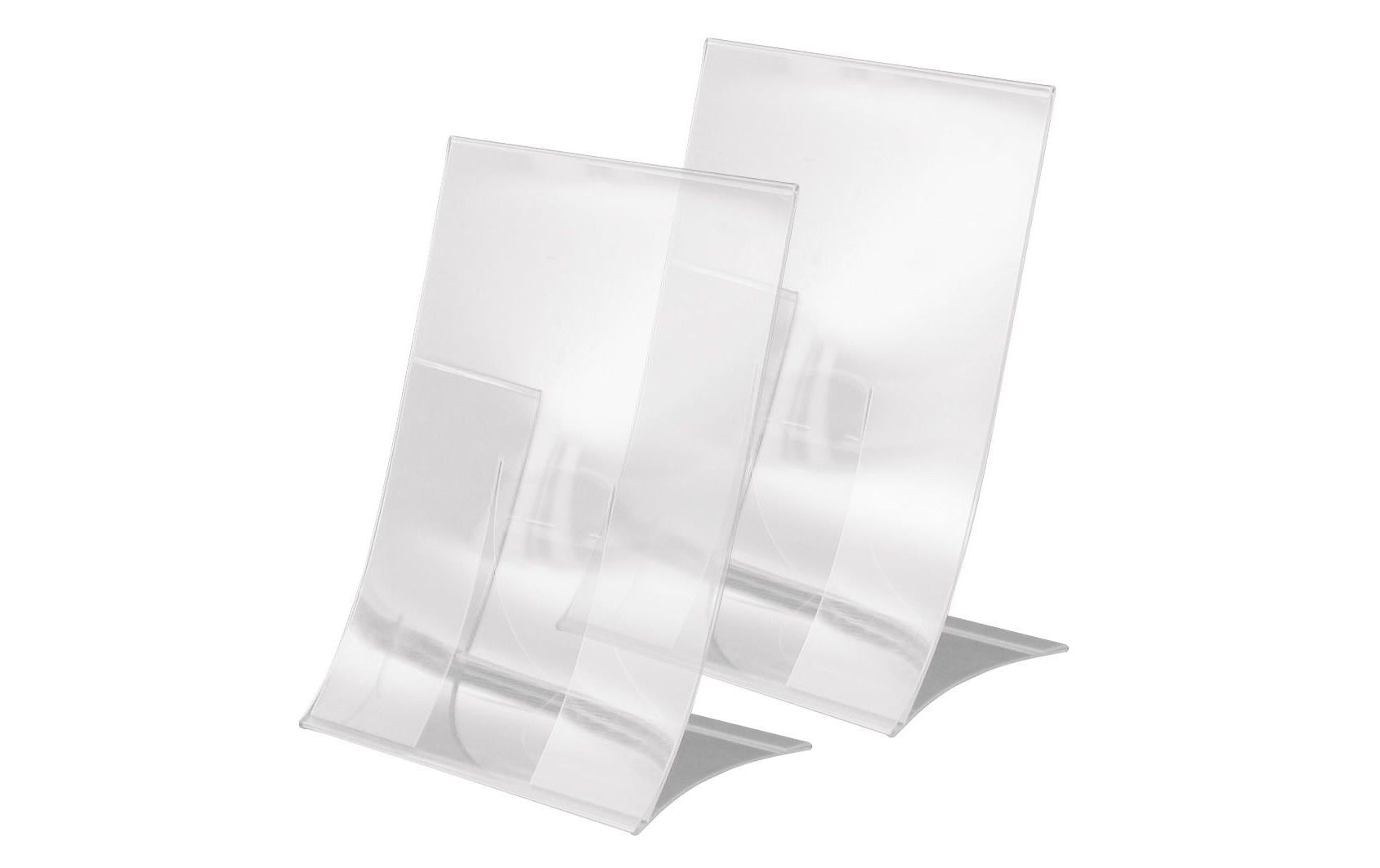 Sigel Tischaufsteller – für A5 Hochformat, Transparent, Kunststoff, 157×90×225 mm